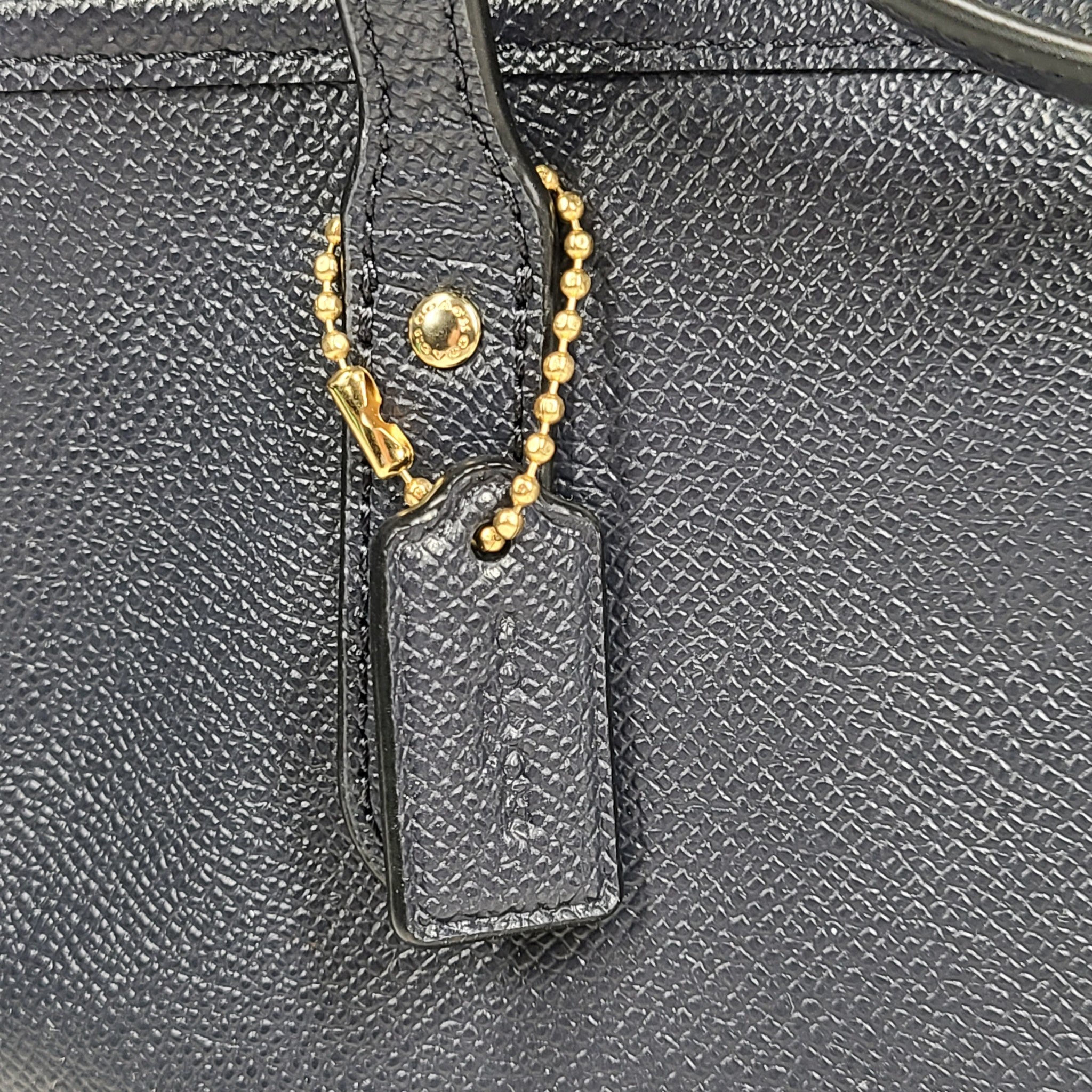 Coach Mini City Zip Tote Leather Purse Shoulder Bag 22967 Dark Blue