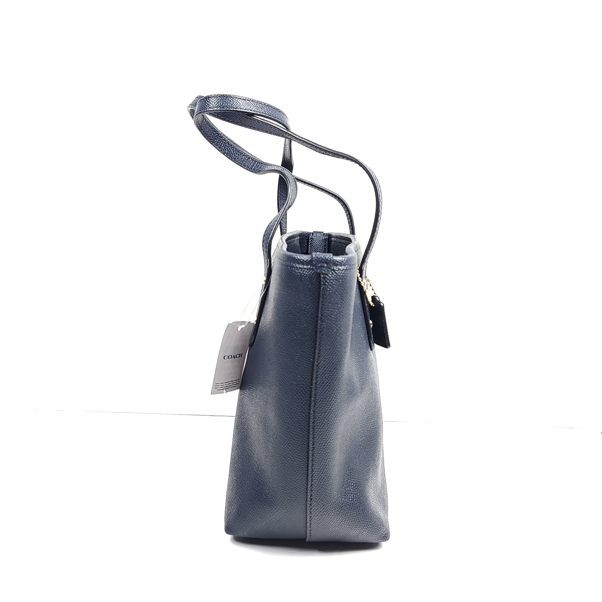 Coach Mini City Zip Tote Leather Purse Shoulder Bag 22967 Dark Blue