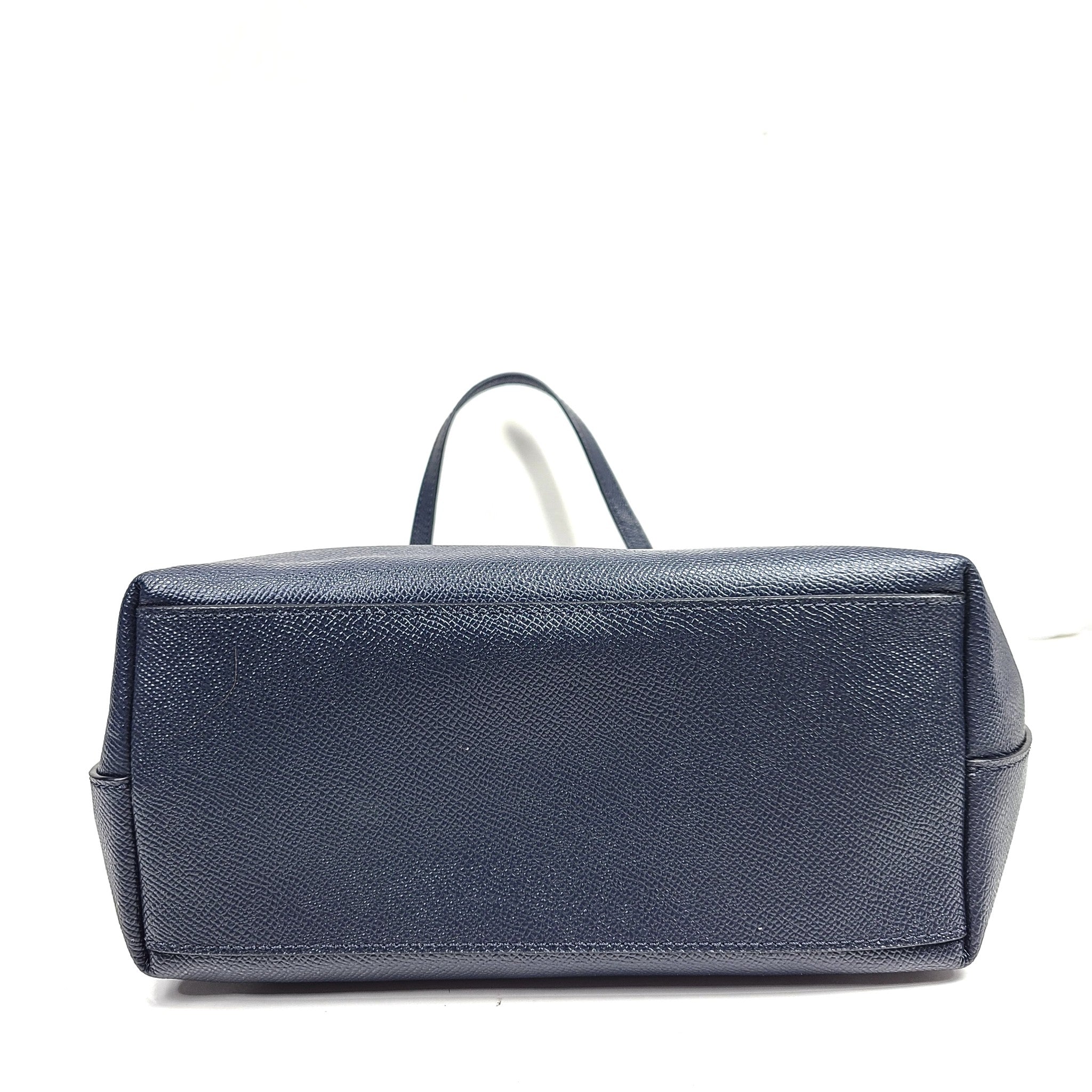 Coach Mini City Zip Tote Leather Purse Shoulder Bag 22967 Dark Blue