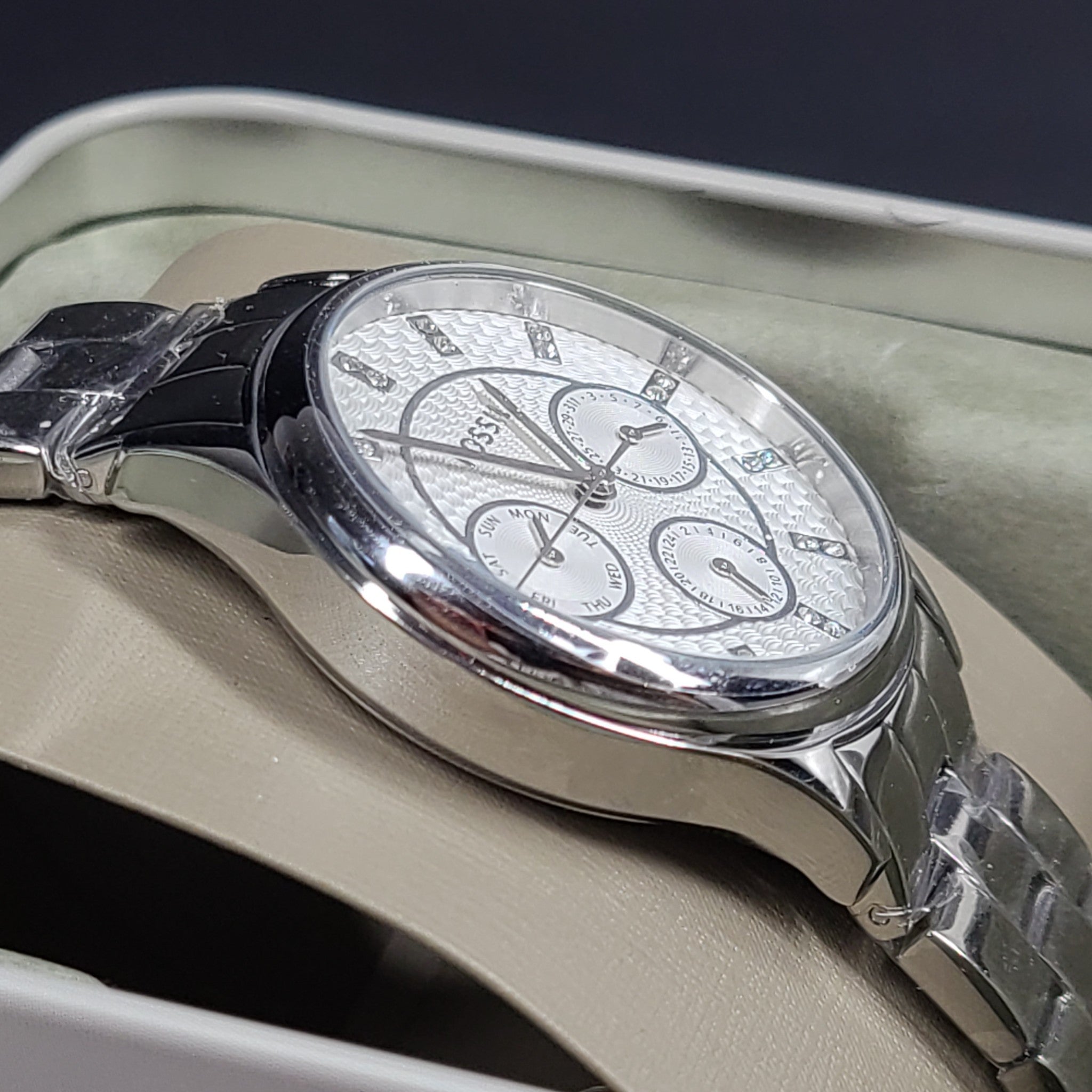 Fossil Modern Sophisticate Multifunction Stainless Steel Watch BQ1560 Silver NEW