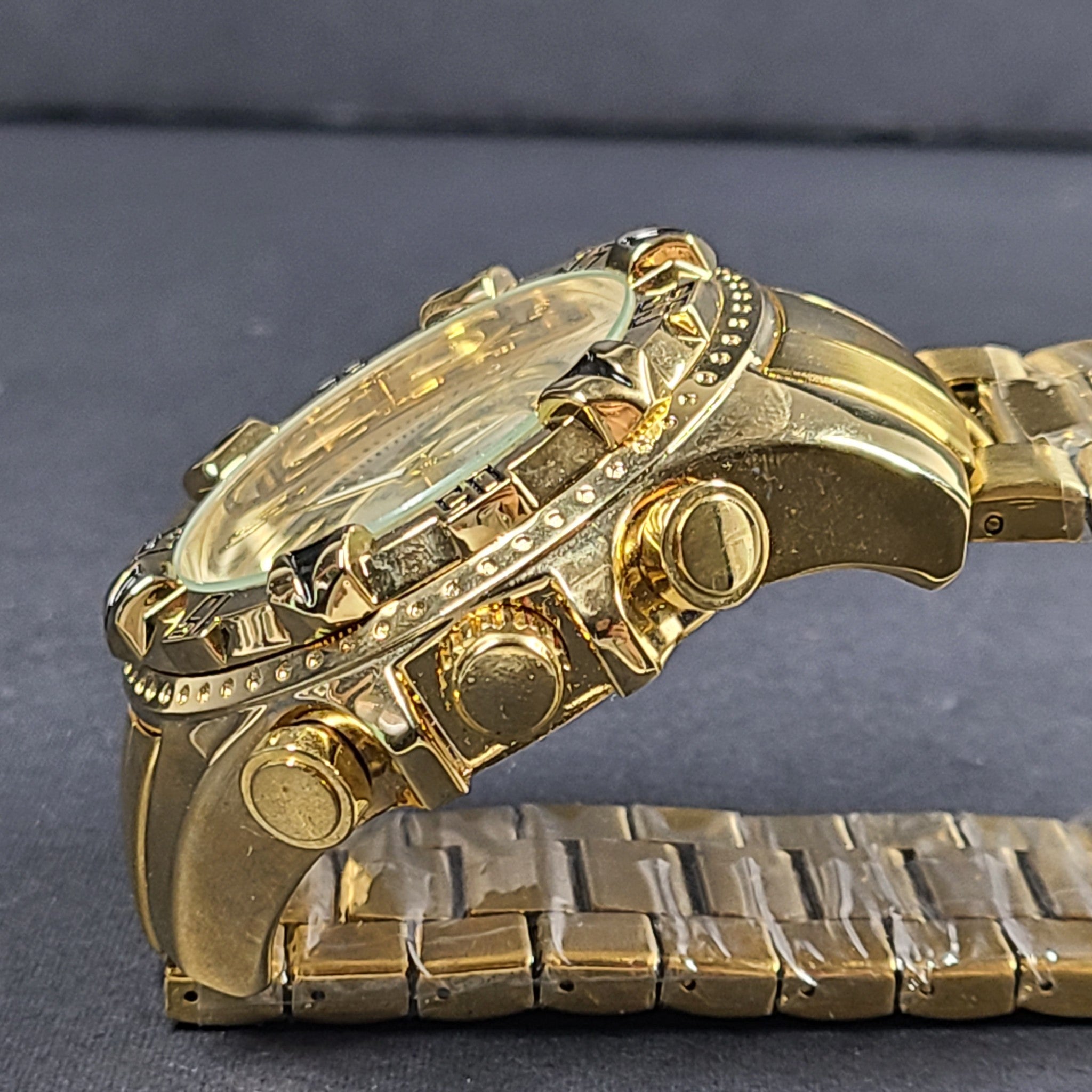 Invicta Men's Reserve Quartz Watch 55mm Stainless Steel Strap Gold Tone