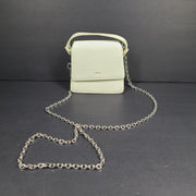 JW PEI Vegan Leather Crossbody Small Bag Detachable Chain Strap Croc White