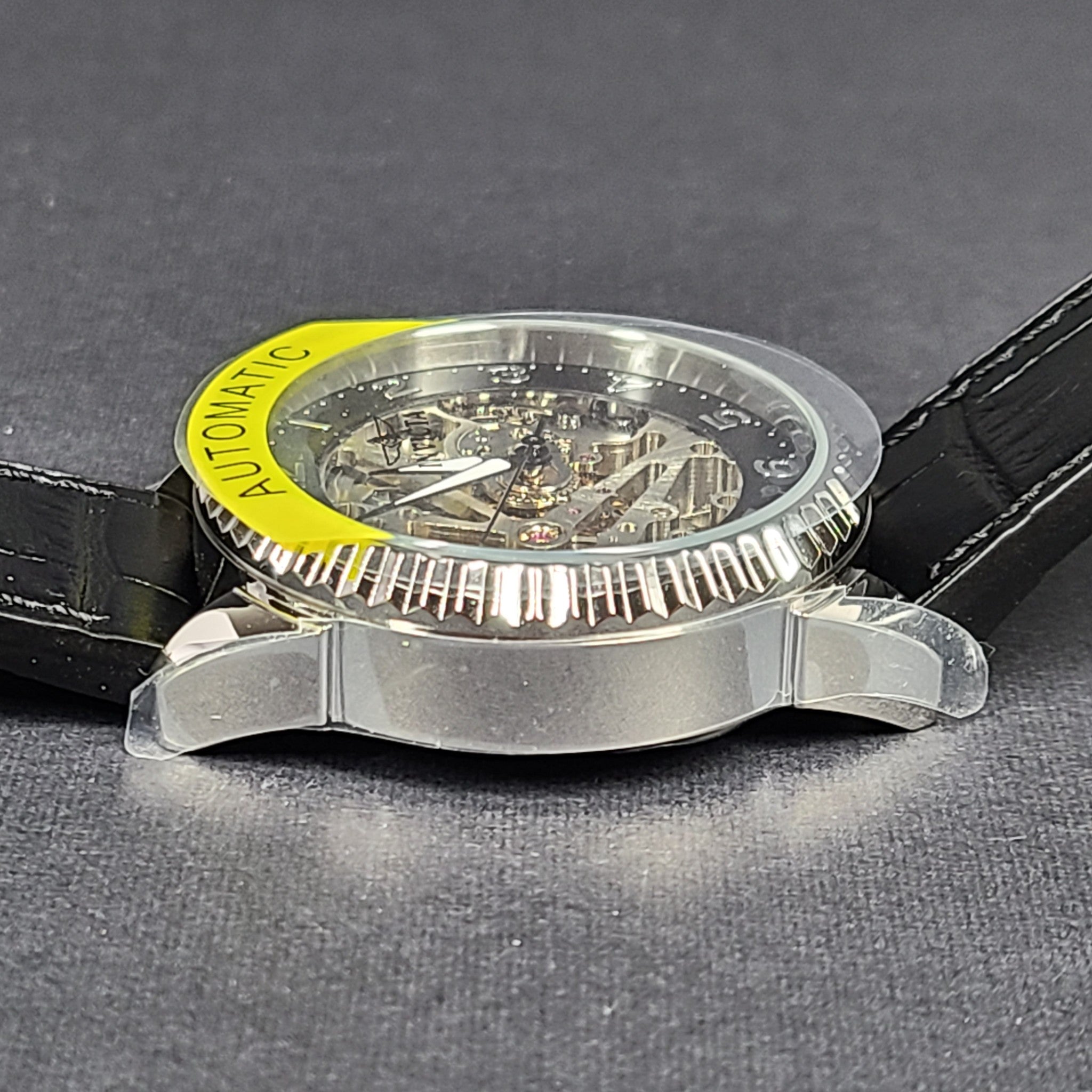 Invicta Women's 36566 Watch 38 mm Stainless Steel Case Leather Band Clear