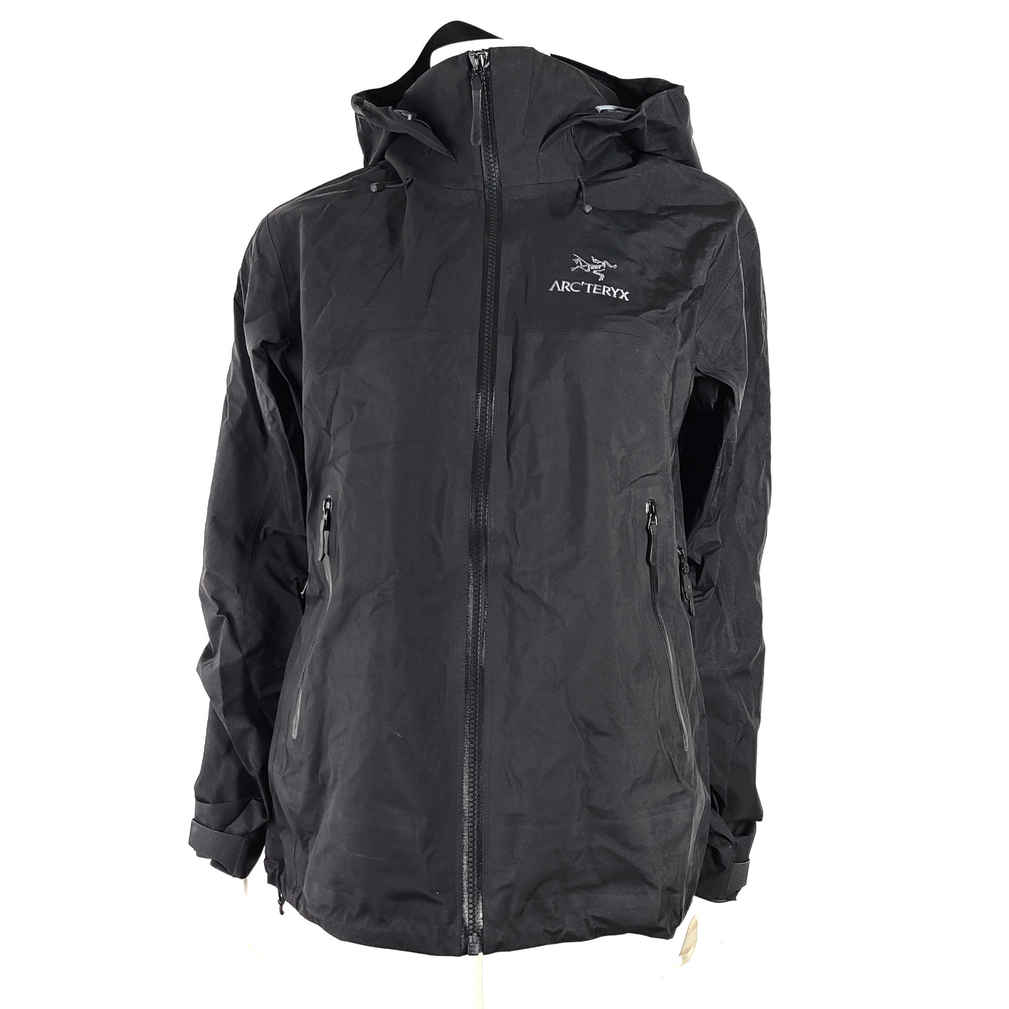 Arc'teryx Women's Beta SL Jacket Hooded Raincoat Windbreaker Black Sz M