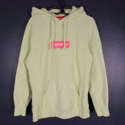 Supreme Men's Box Logo Hoodie Embroidered Pullover Rare Color Neo Green Sz M