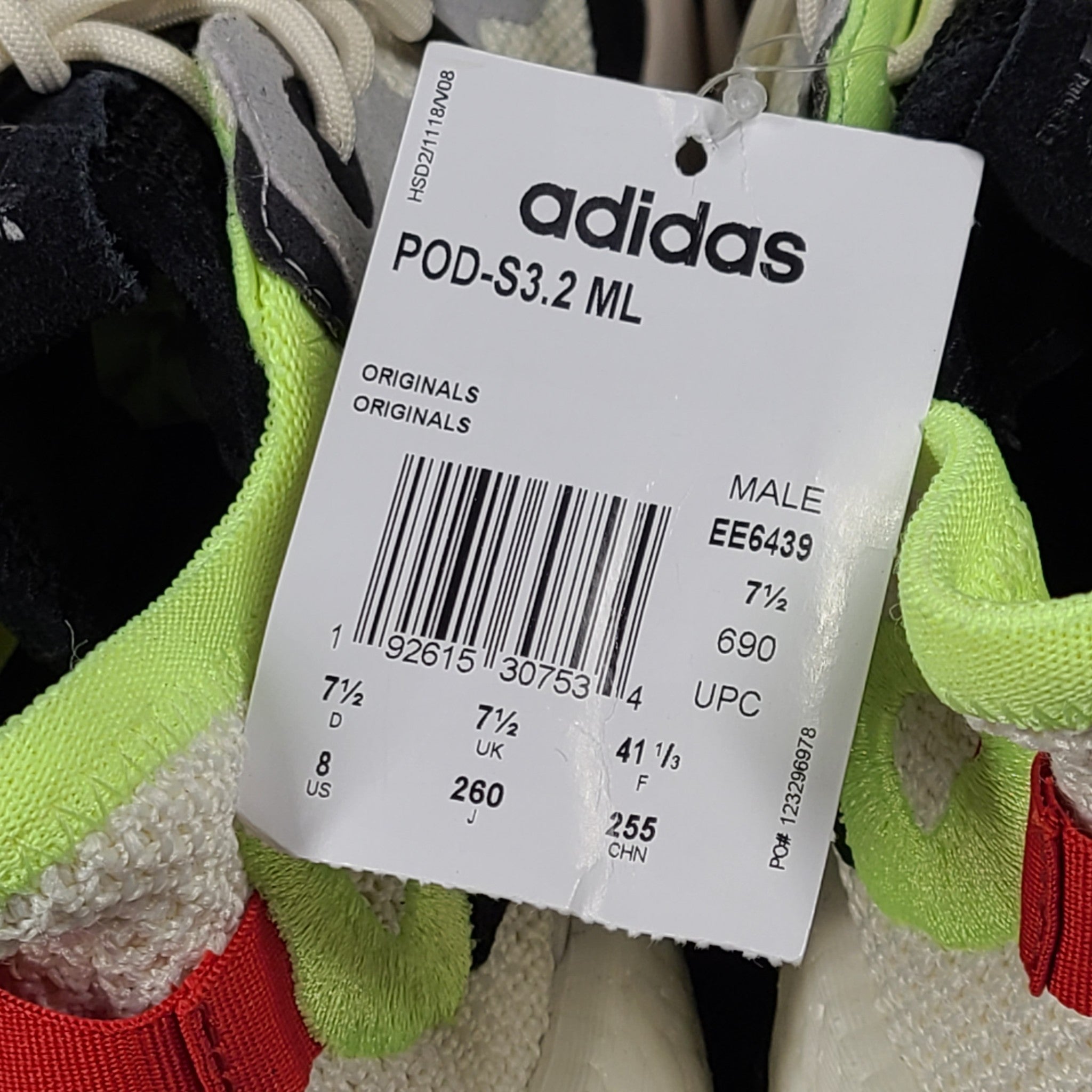 Adidas Men's P.O.D. S3.2 ML 'White Hi-Res Yellow' EE6439 Sneakers Shoes Sz 8 NEW