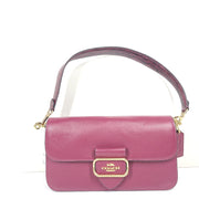 Coach Morgan Shoulder Crossbody Bag CE561 Snake-Embossed Pebble Leather Burgundy