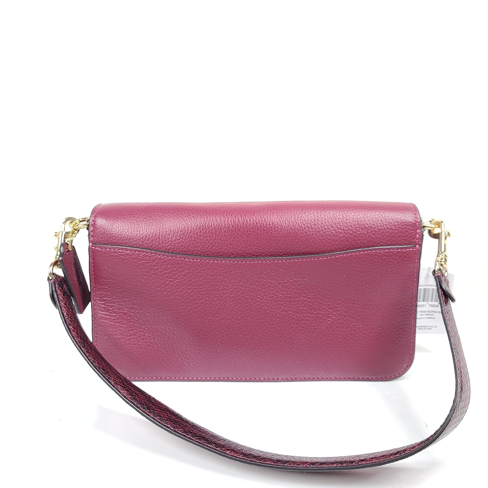 Coach Morgan Shoulder Crossbody Bag CE561 Snake-Embossed Pebble Leather Burgundy