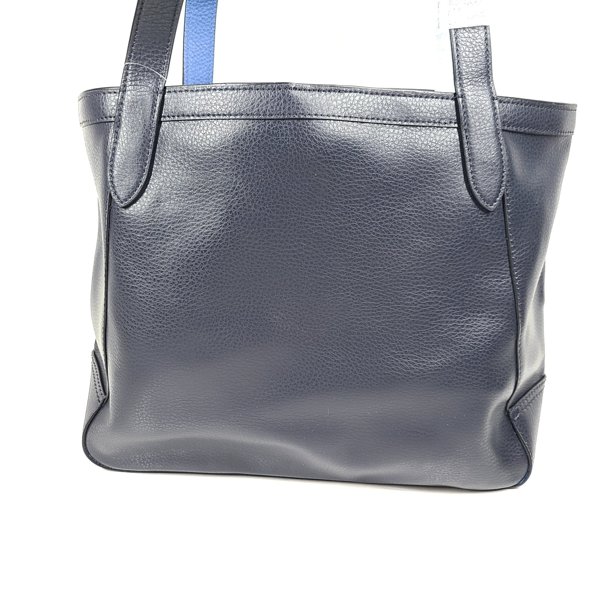 Coach Tote With Horse And Carriage Leather Shoulder Bag C4063 Dark Blue NEW