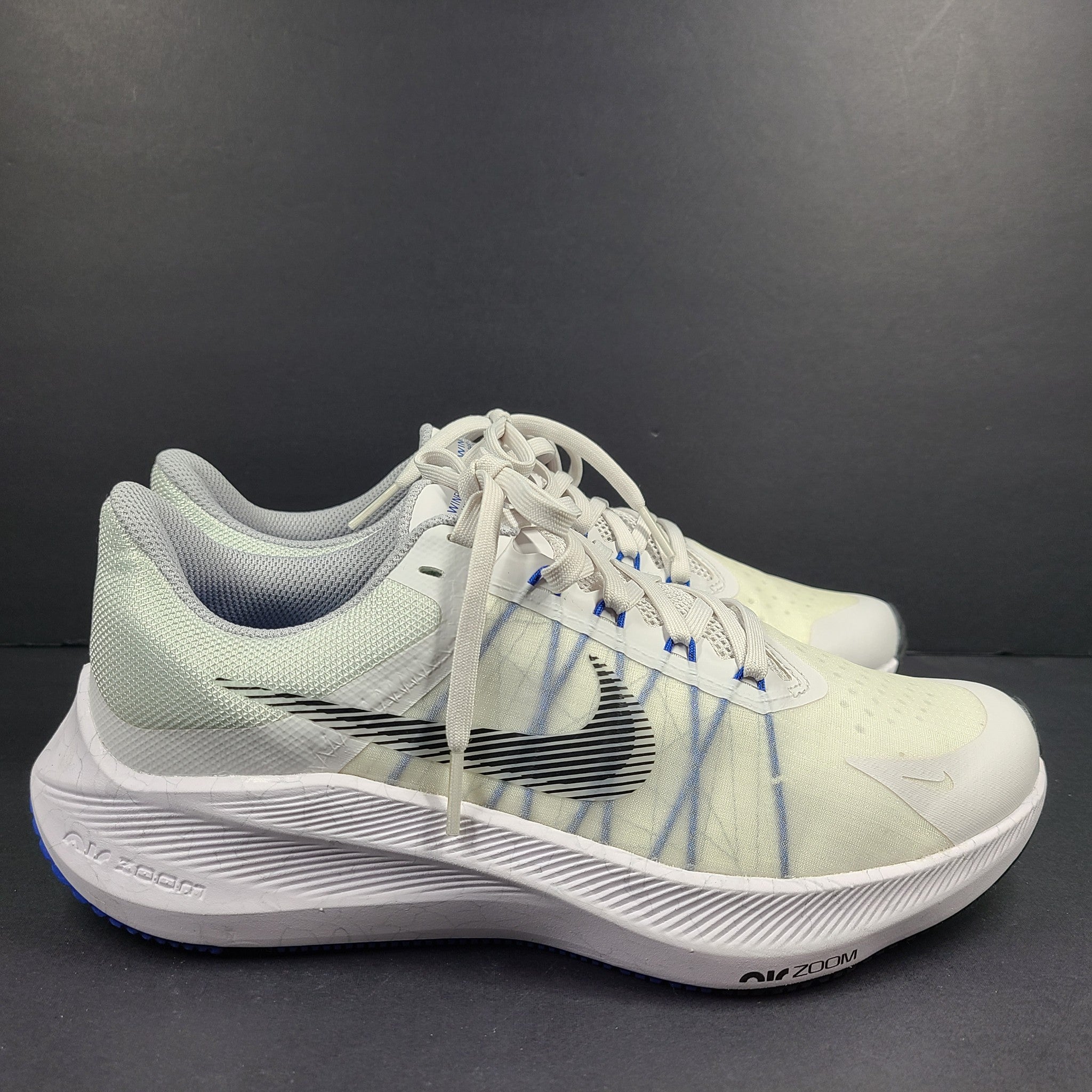 Nike Men's Air Zoom Winflo 8 'Platinum Tint Black' CW3419-008 Running Shoes Sz 7
