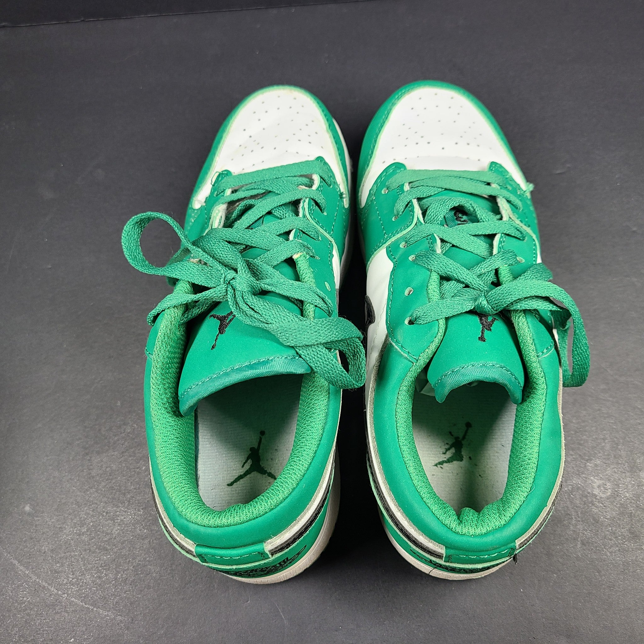 Nike Men's Air Jordan 1 Low 'Pine Green' 553558-301 Sneakers Shoes Sz 7