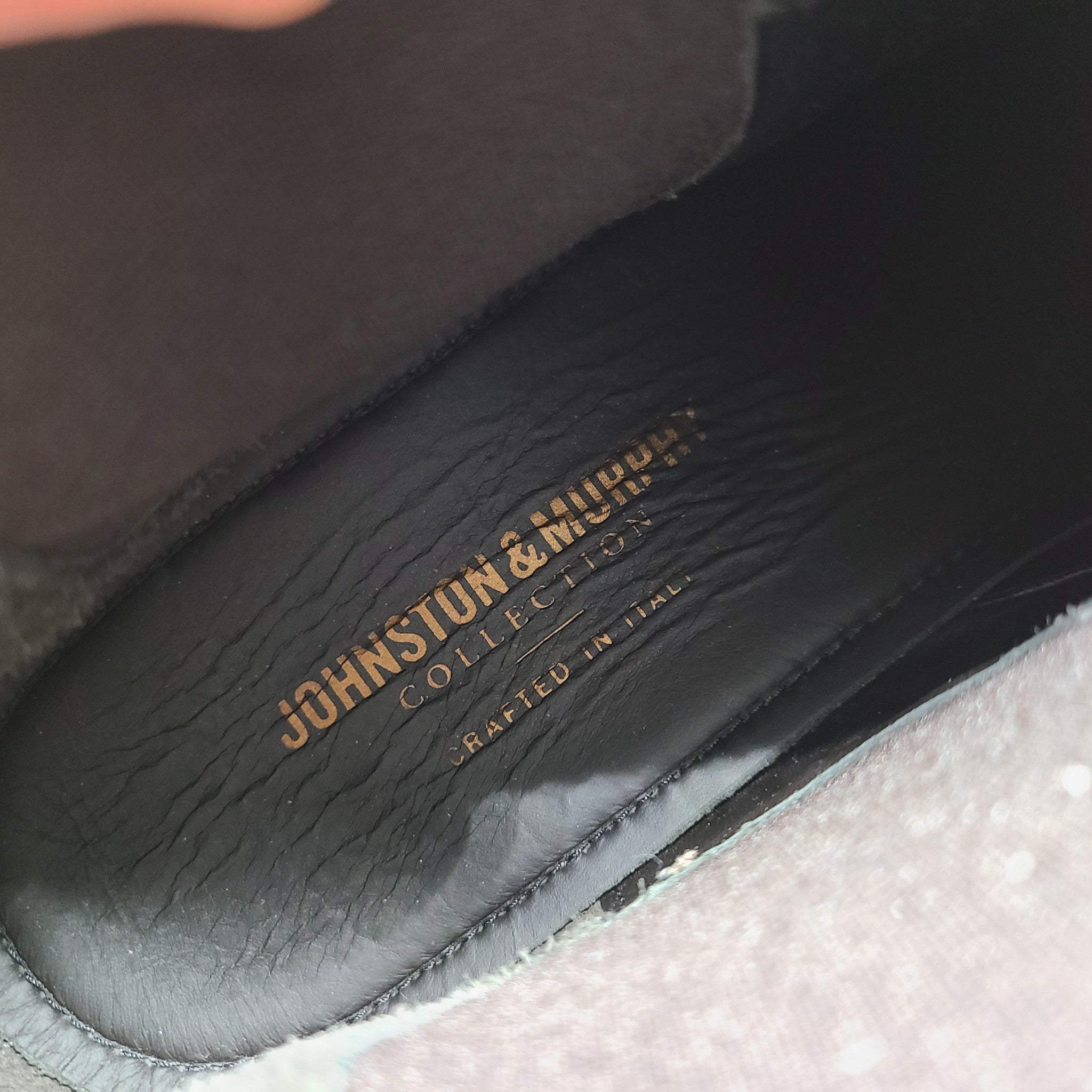 The Johnston & Murphy Men's Vaughn Longwing Chelse Shoes Pull On Brown Sz 9 NEW