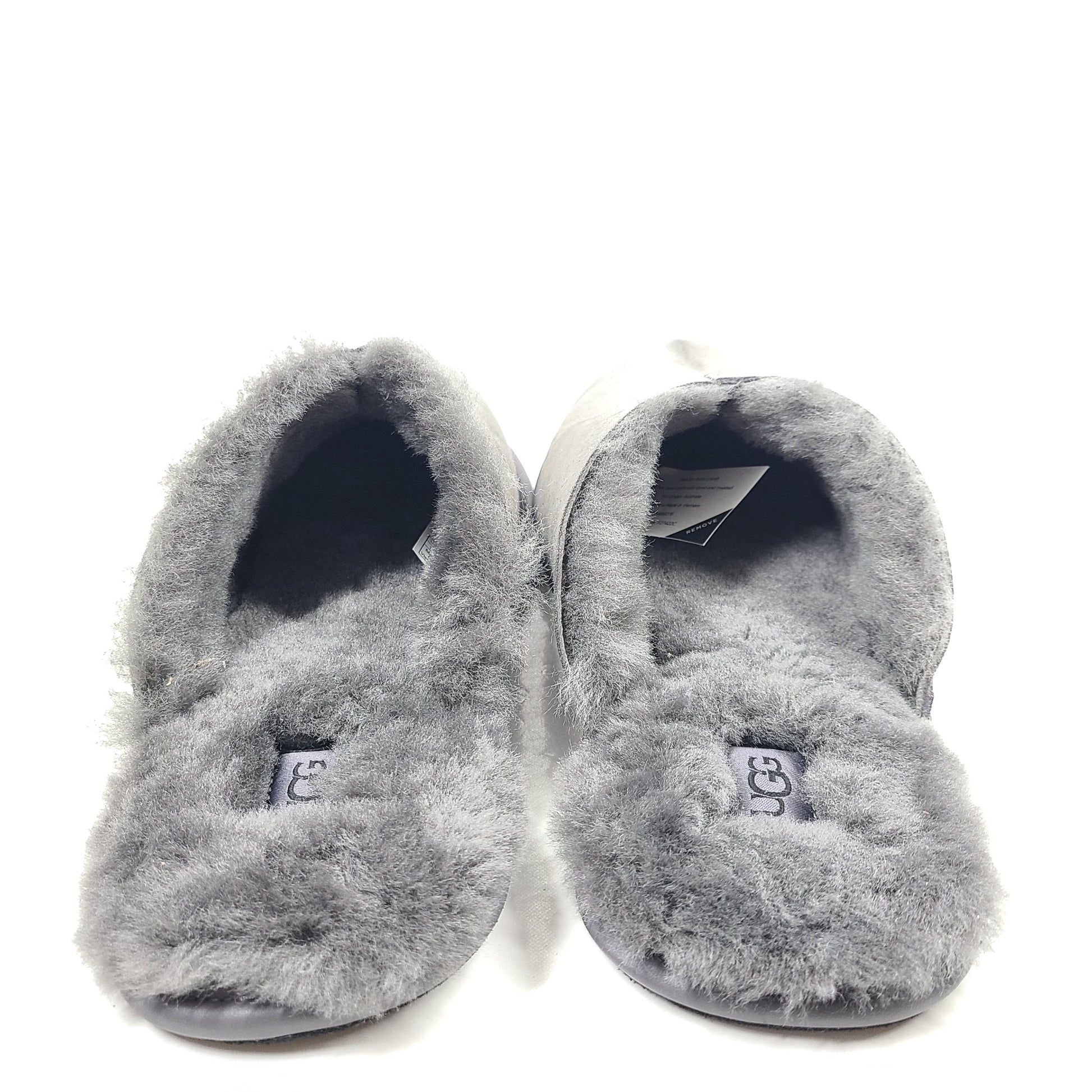 UGG Men's Hyde Sheepskin Lined Suede Upper Slipper Foam Footgbed Gray Sz 11