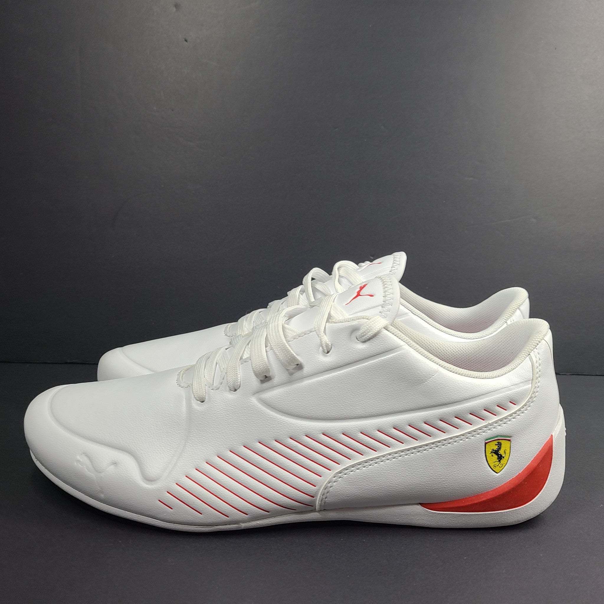 PUMA Scuderia Ferrari Drift Cat 7S Ultra Rosso Corsa Shoes 306424-06 White Sz 11