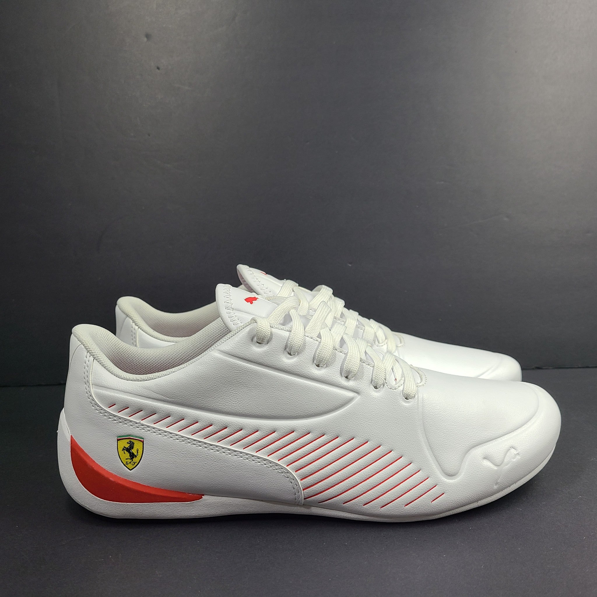 PUMA Scuderia Ferrari Drift Cat 7S Ultra Rosso Corsa Shoes 306424-06 White Sz 11