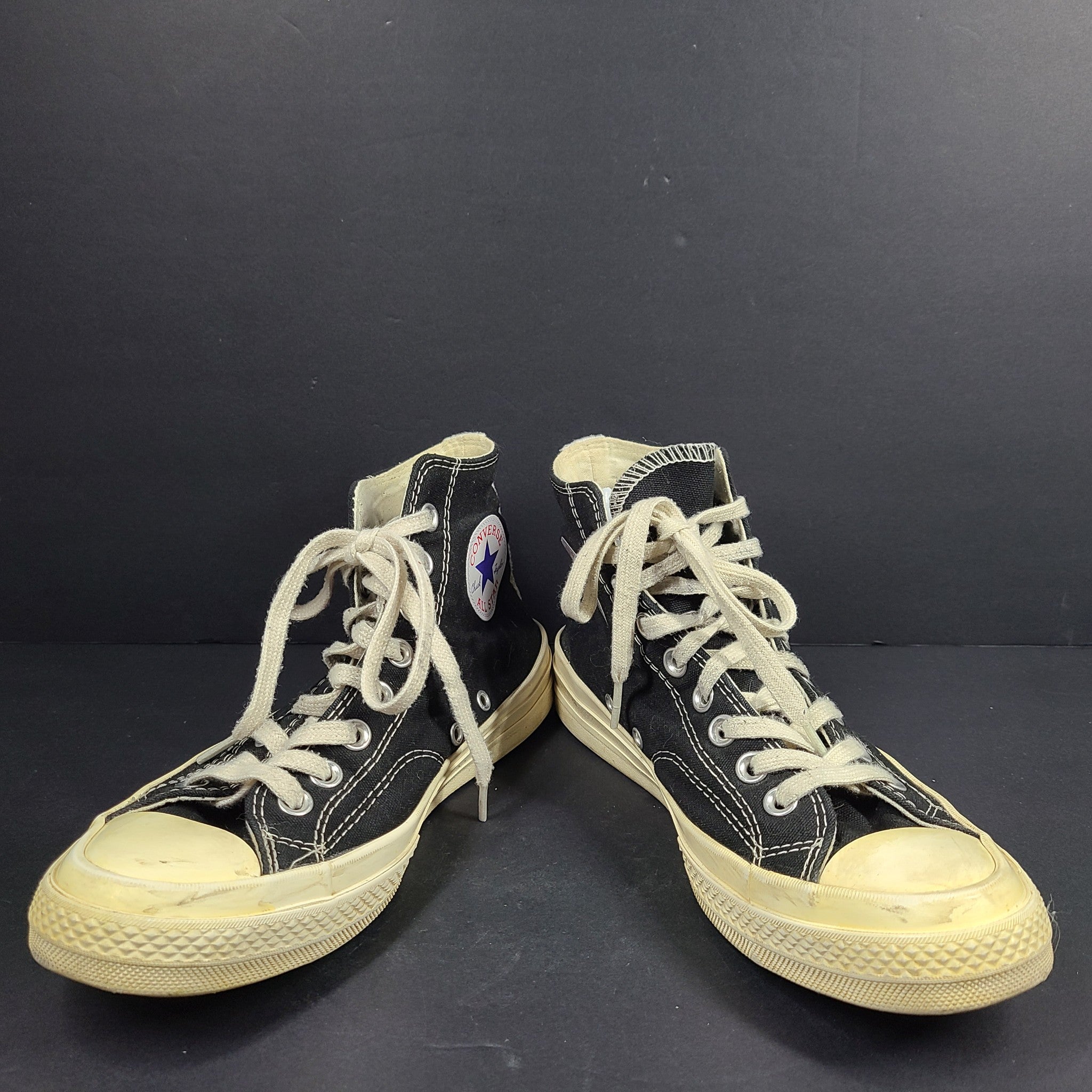 Comme des Garcons Play x Converse Chuck Taylor 70 High Sneakers Black Sz M7/W9