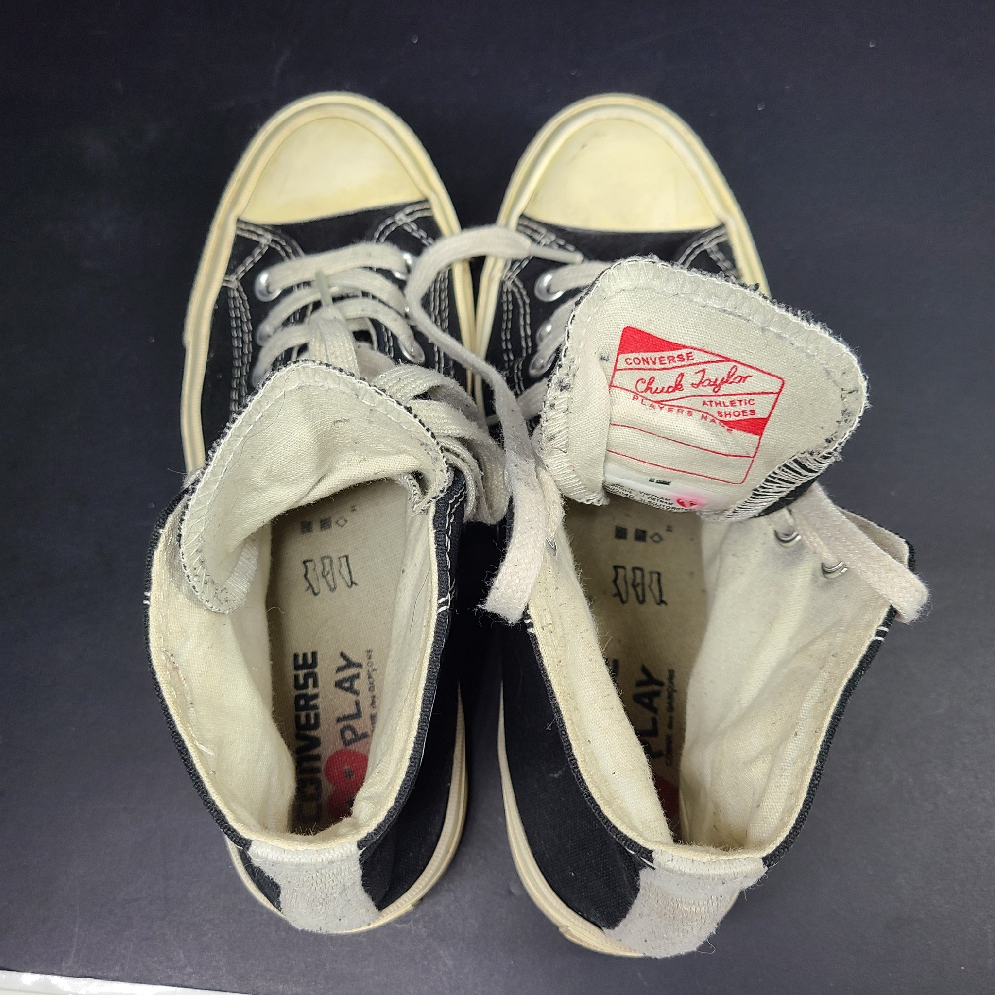 Comme des Garcons Play x Converse Chuck Taylor 70 High Sneakers Black Sz M7/W9