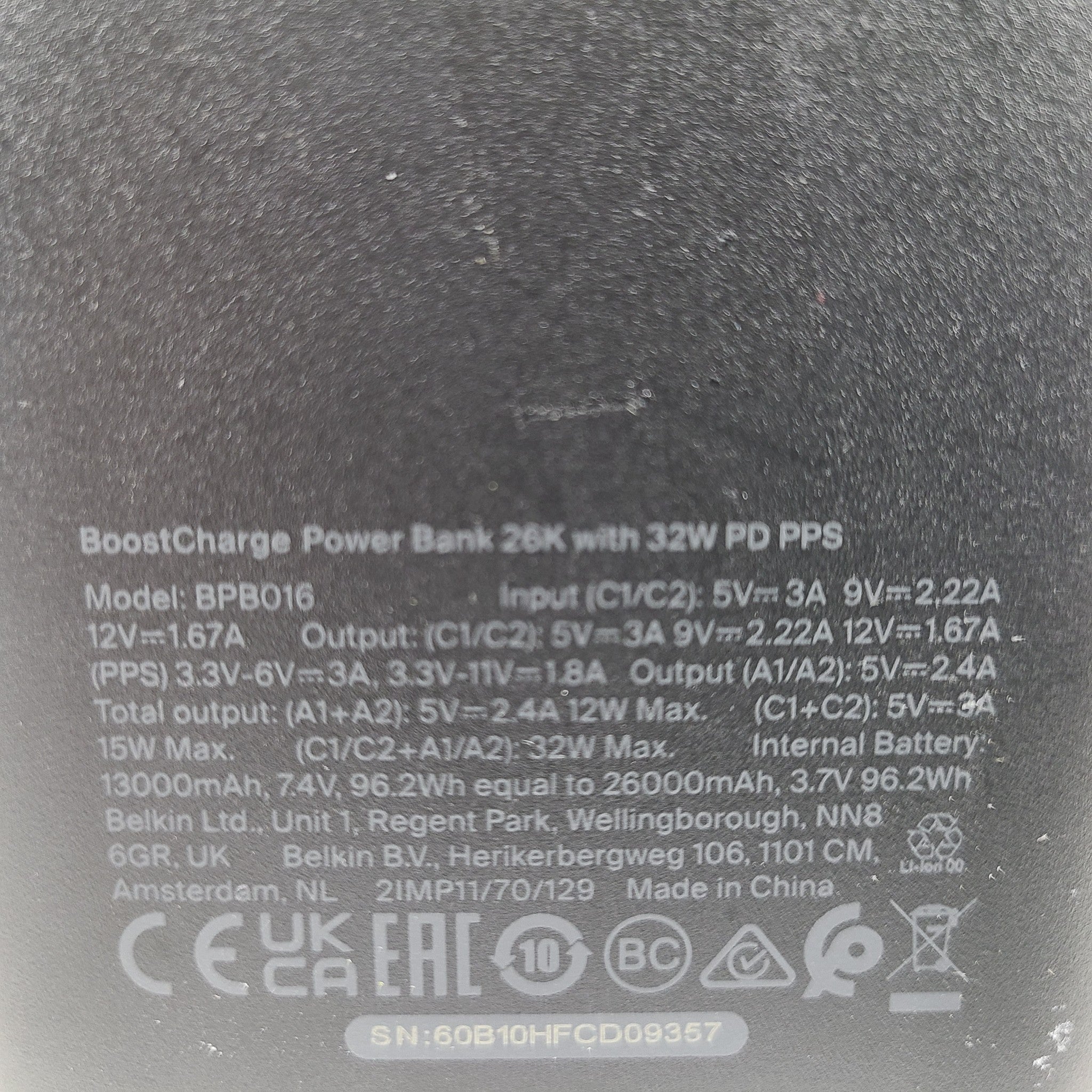 Belkin BoostCharge 4-Port Power Bank 26K with 32W PD PPS (BPB016)