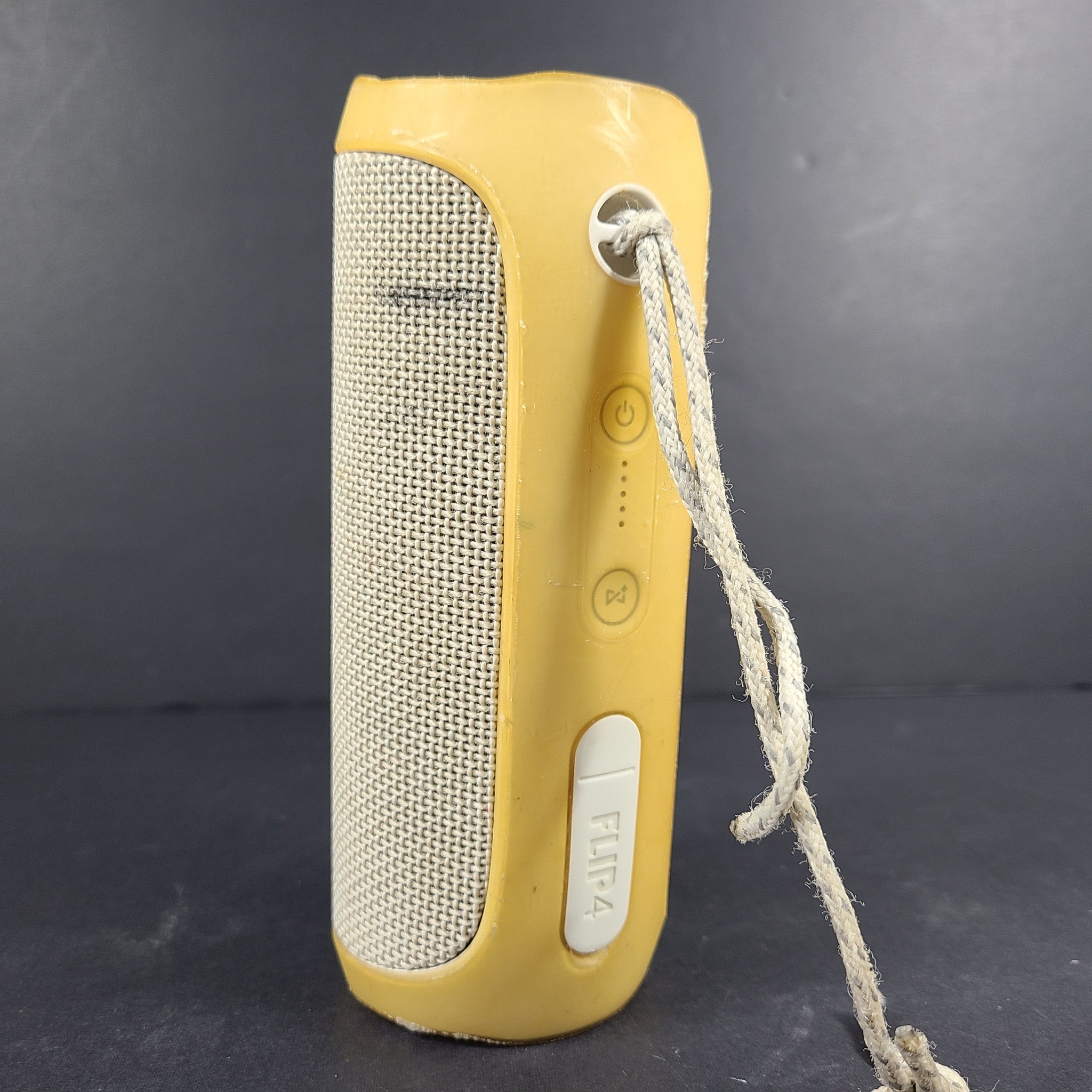JBL Flip 4 Waterproof Bluetooth Portable Wireless Speaker - White/Yellow