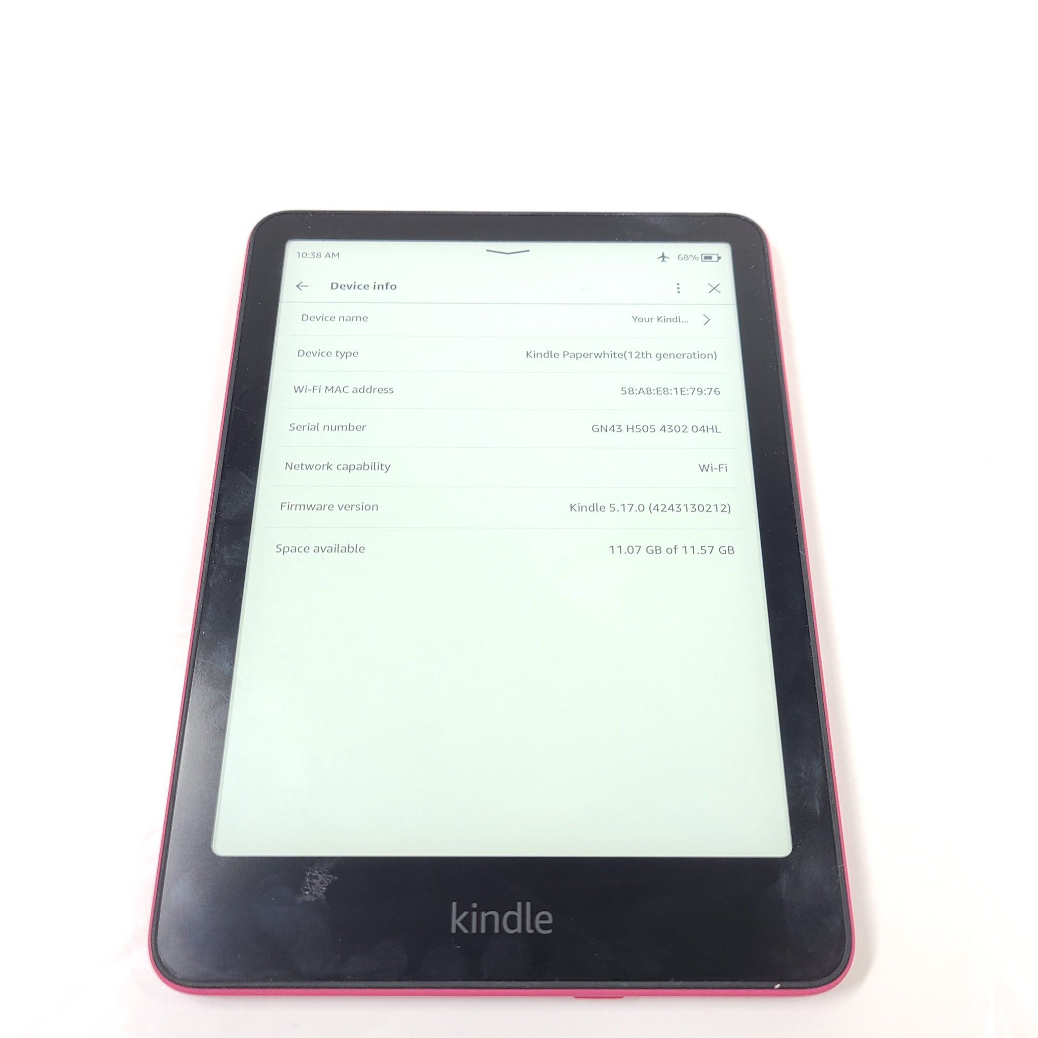 Amazon Kindle Paperwhite 12th Generation 16GB, Wi-Fi, 7" Raspberry Grade A