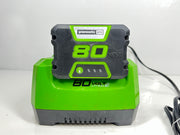 Greenworks 80V charger model 2901402 and 72V 2Ah battery bundle for outdoor tools