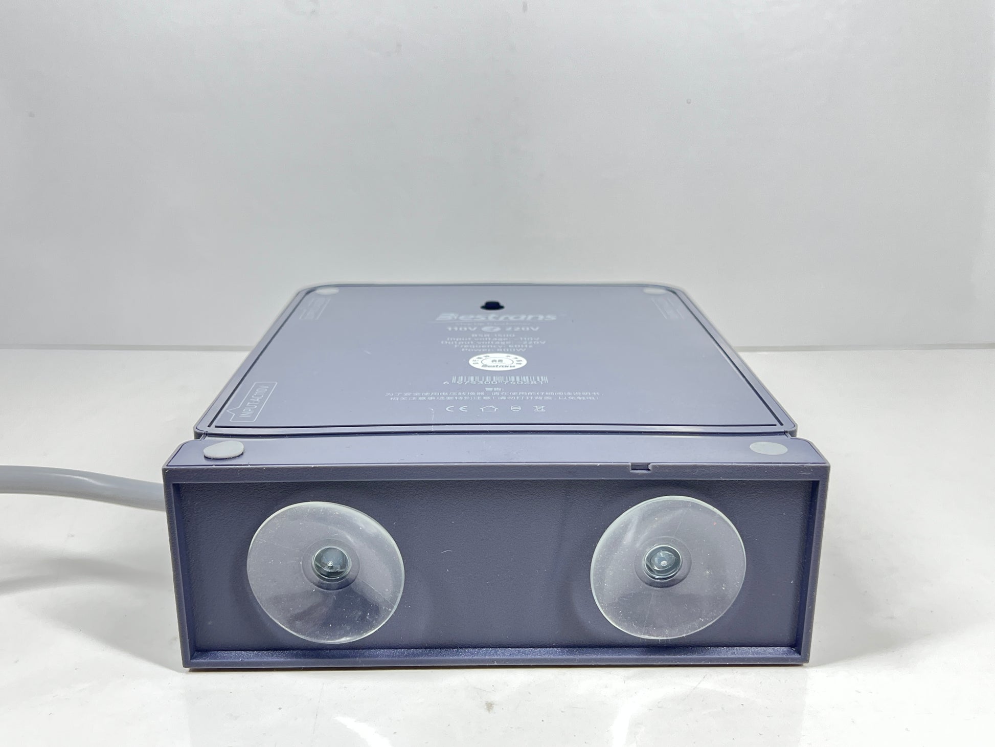 Bestrans 800W step-up transformer with dual universal AC outlets and attached power cord.