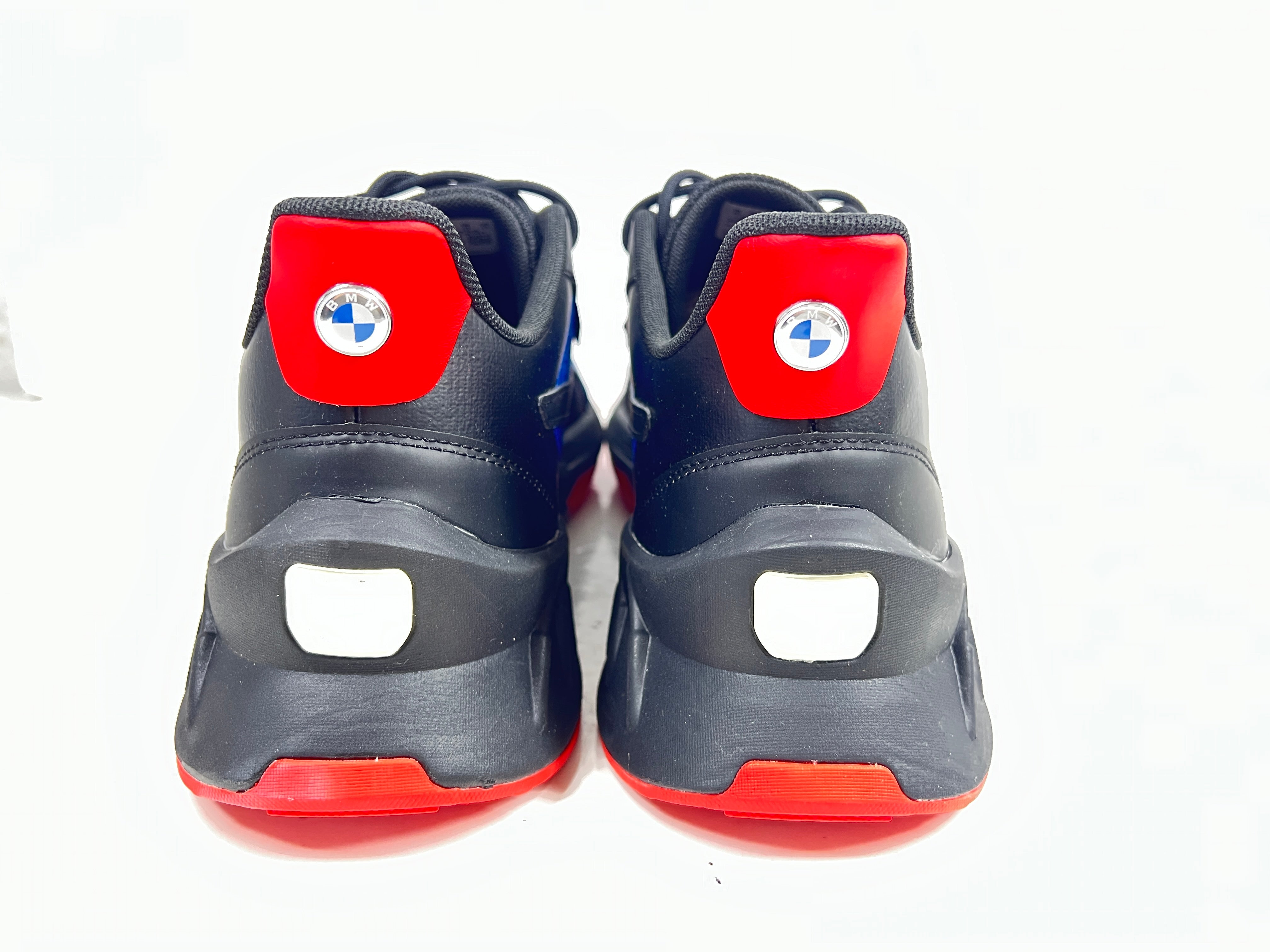 A stylish pair of Puma BMW MMS X-Ray 2 Sneakers in Blue, Black, and Red colors