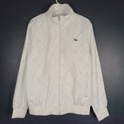 A stylish white Lacoste jacket for men in XL size.