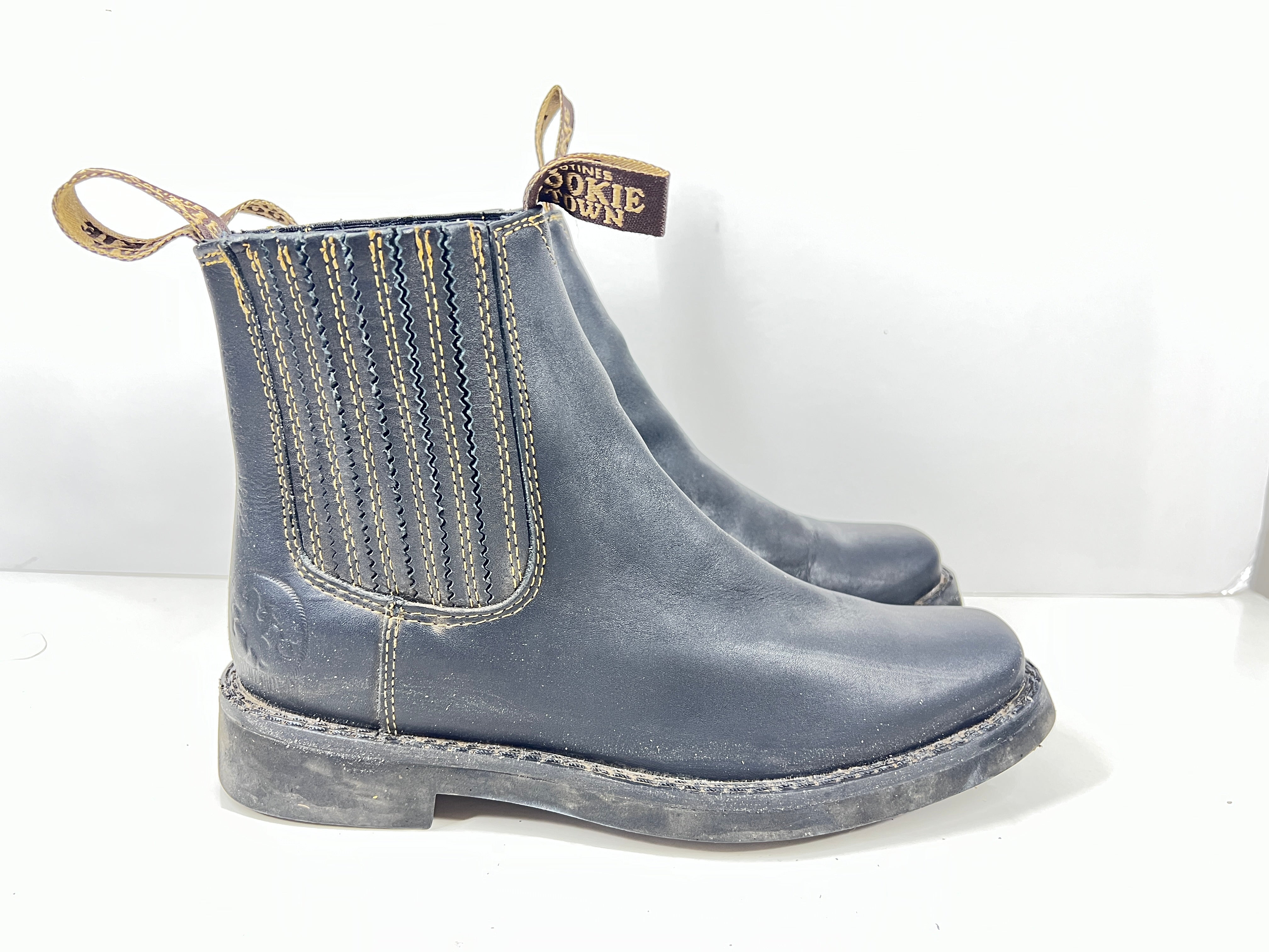A pair of black leather women's boots by Nookie Town.