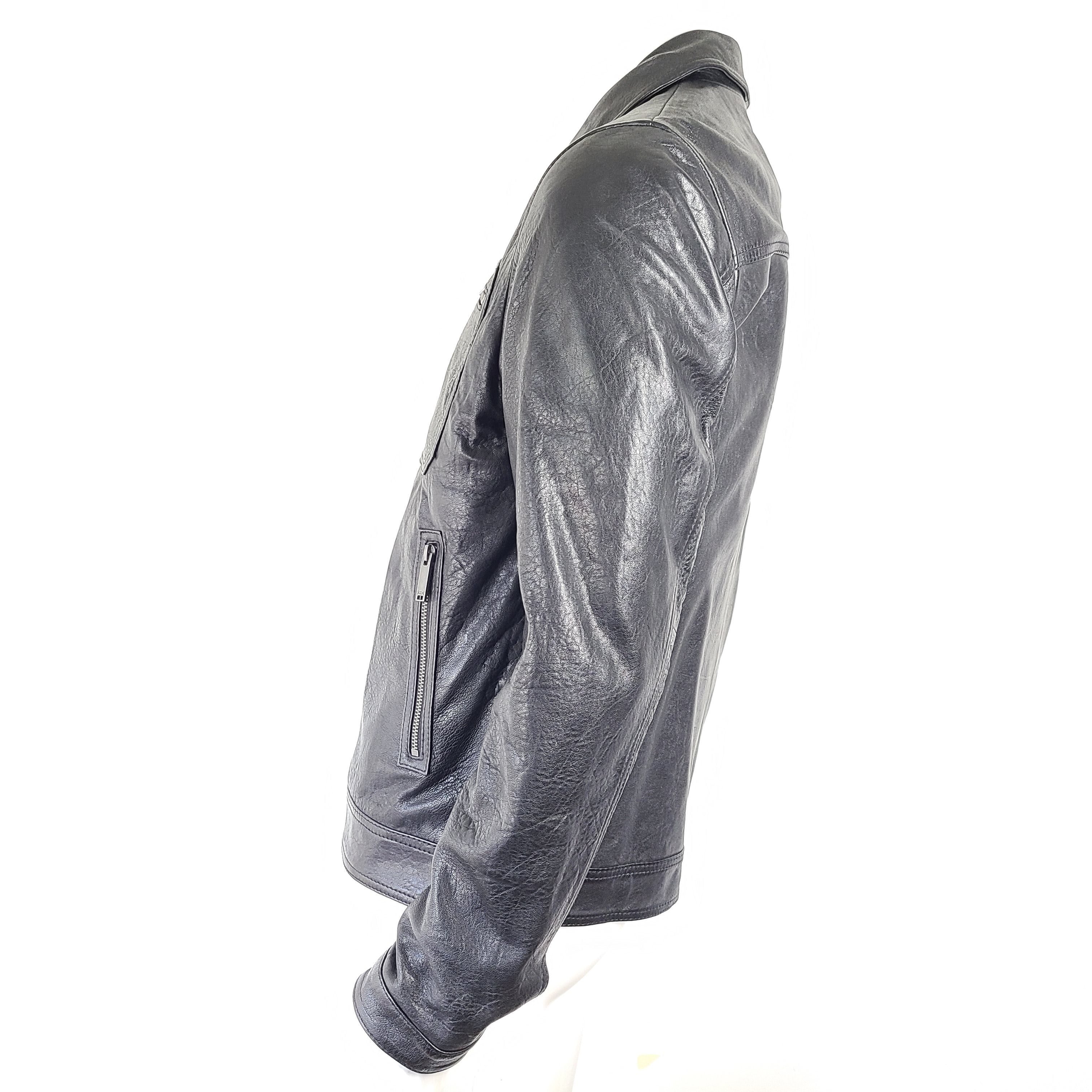 A stylish black Danier Dion Leather Jacket in Size S