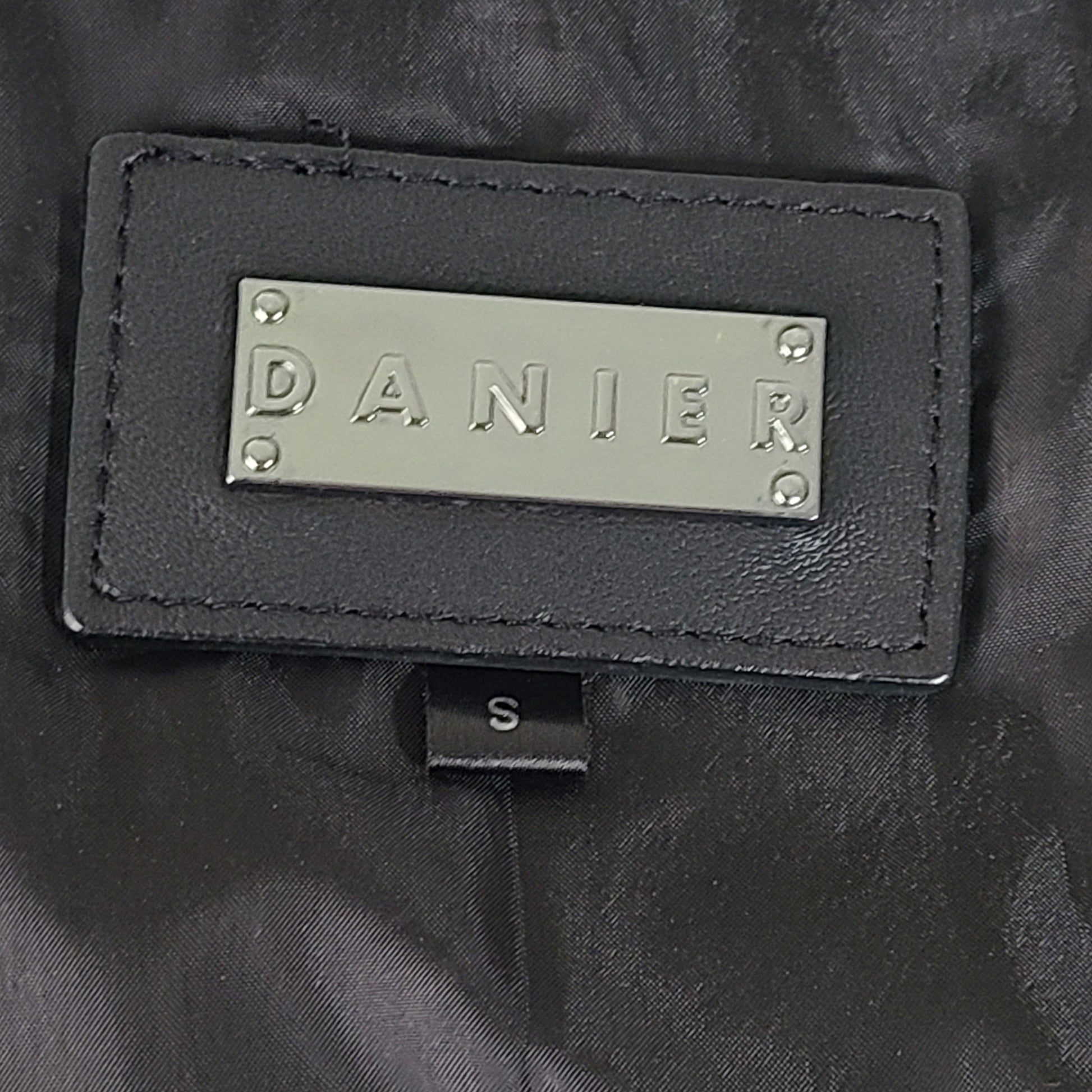 A stylish black Danier Dion Leather Jacket in Size S
