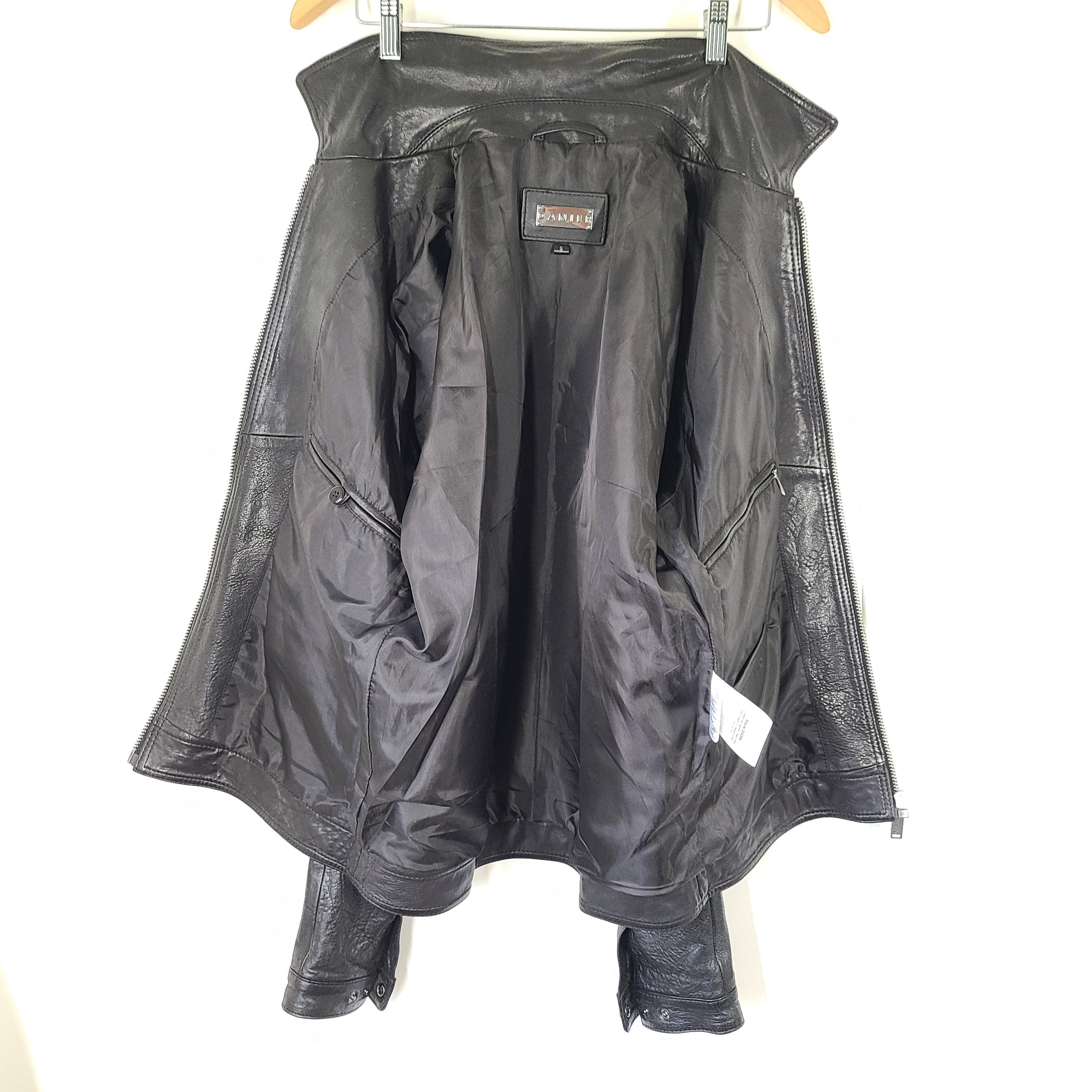 A stylish black Danier Dion Leather Jacket in Size S