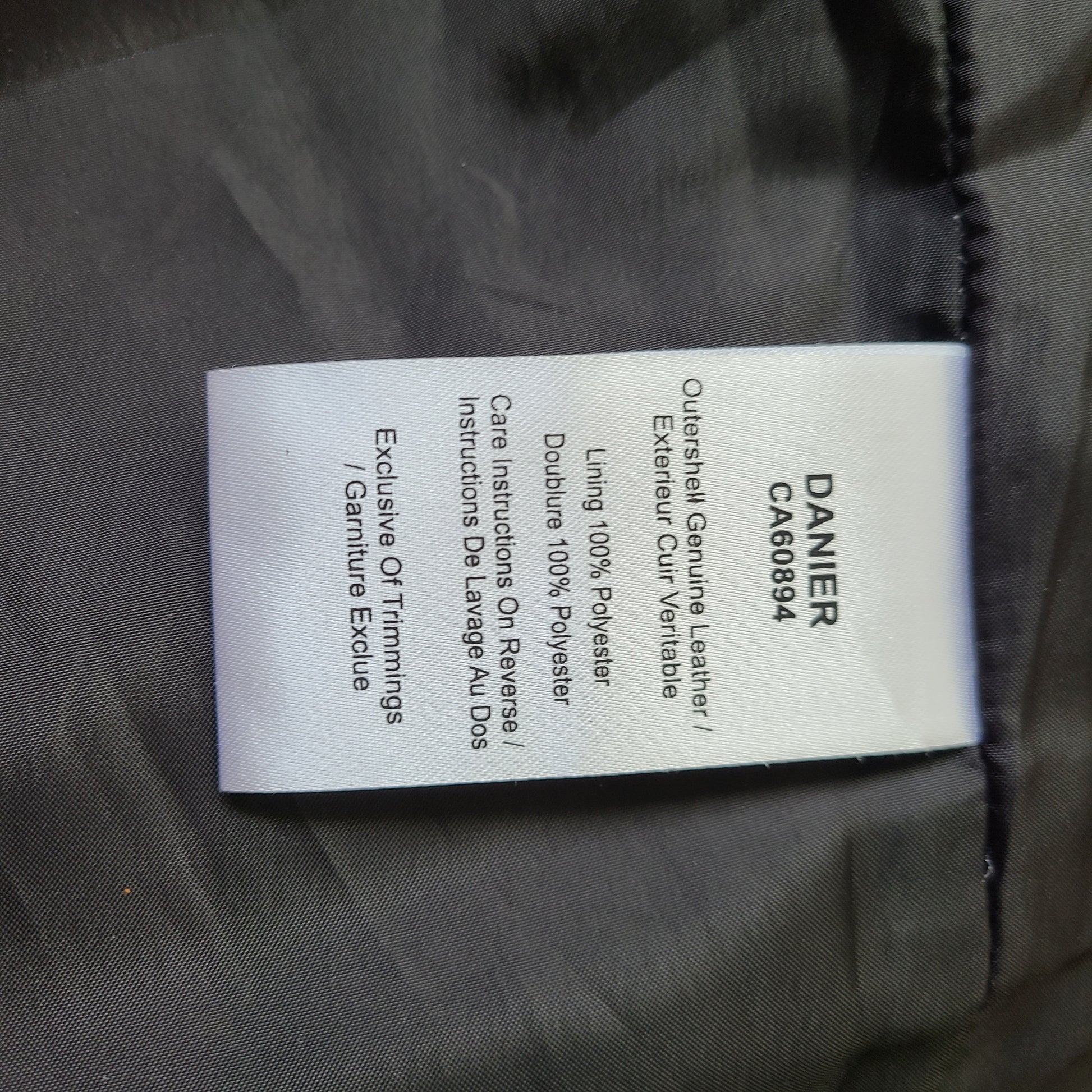 A stylish black Danier Dion Leather Jacket in Size S