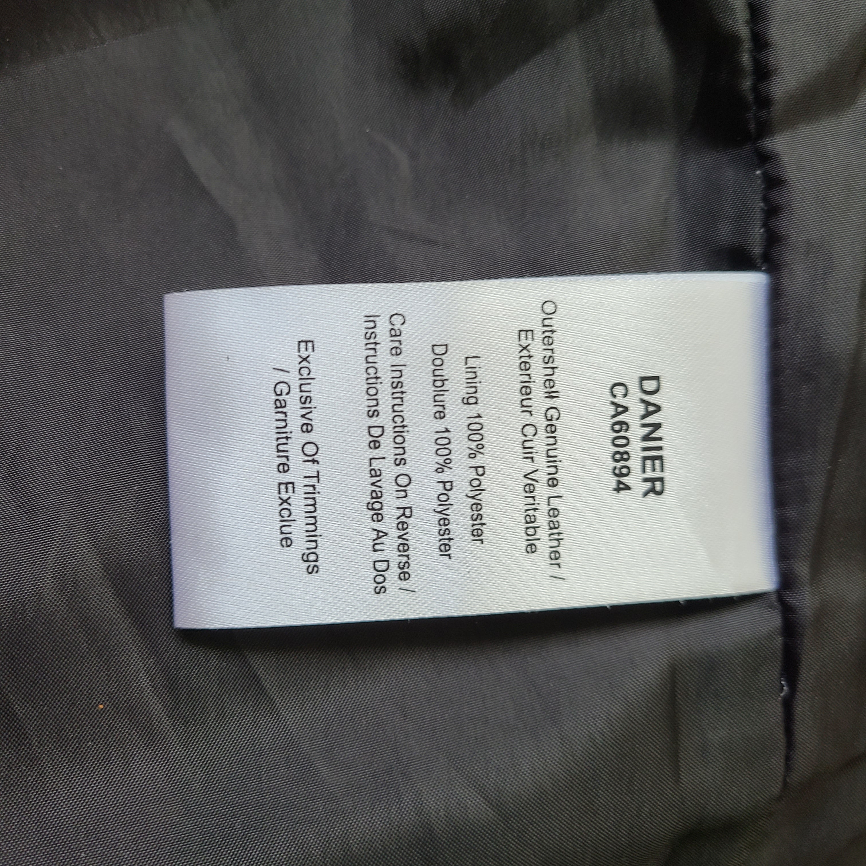 A stylish black Danier Dion Leather Jacket in Size S