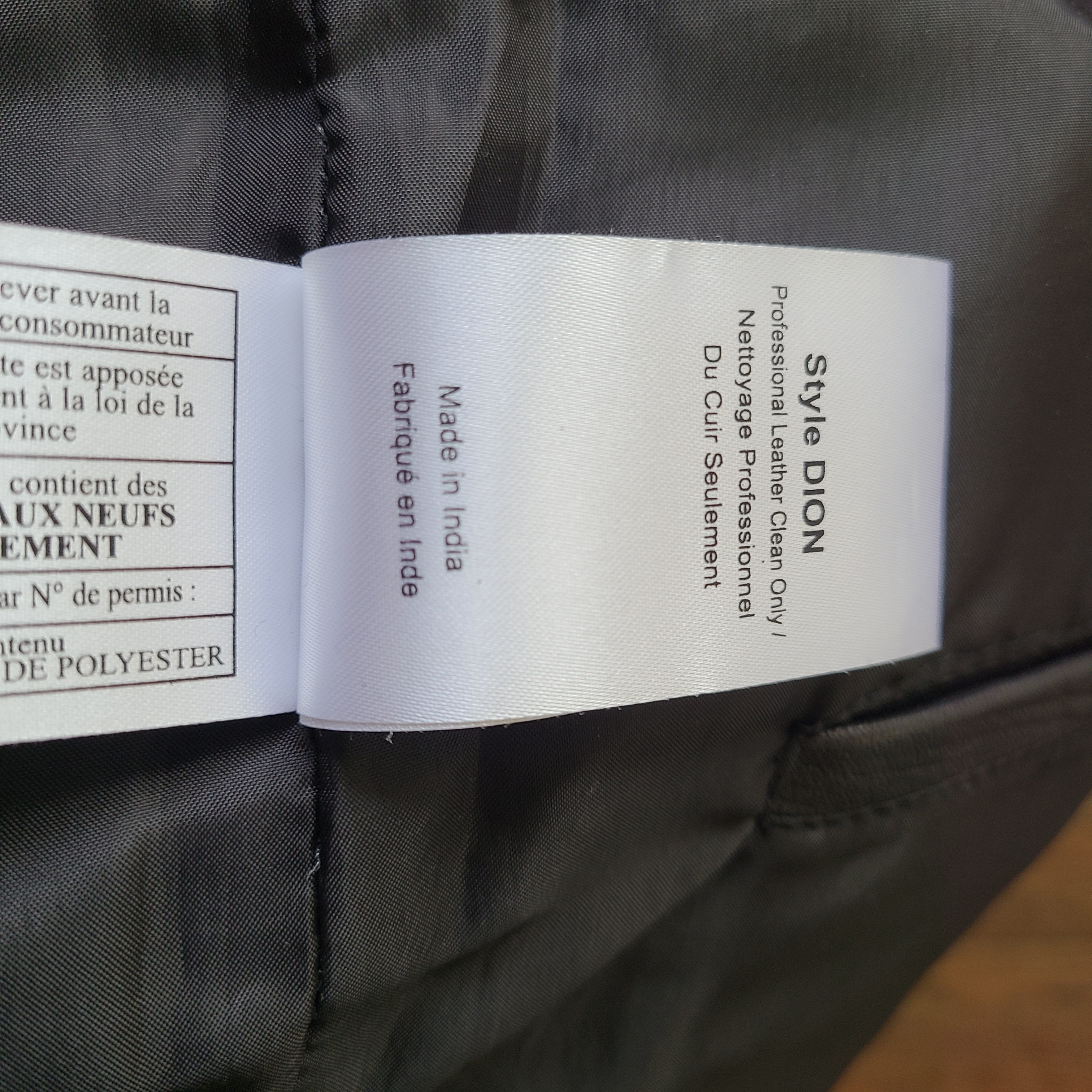 A stylish black Danier Dion Leather Jacket in Size S