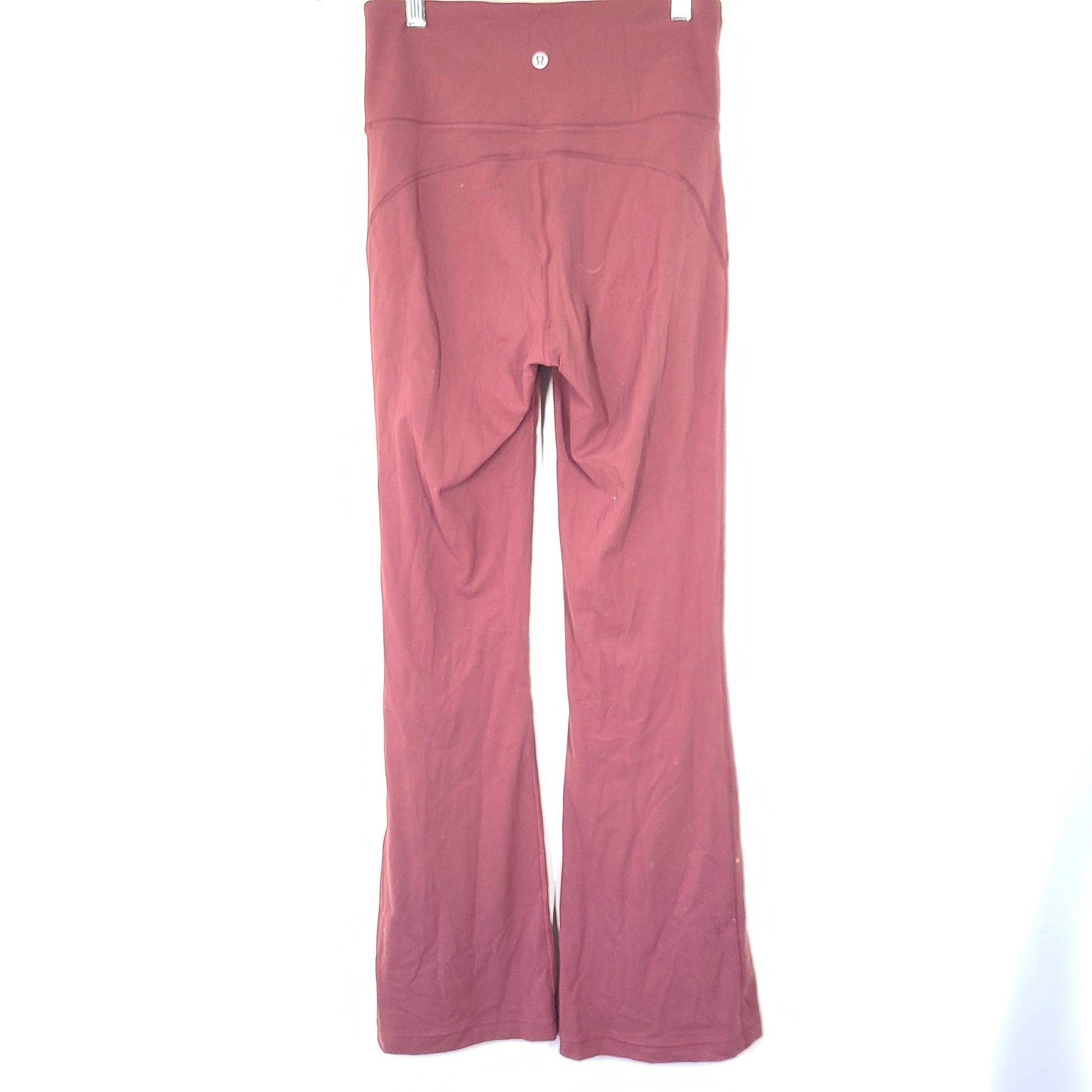 A pair of maroon Lululemon Yoga Pants in size 8