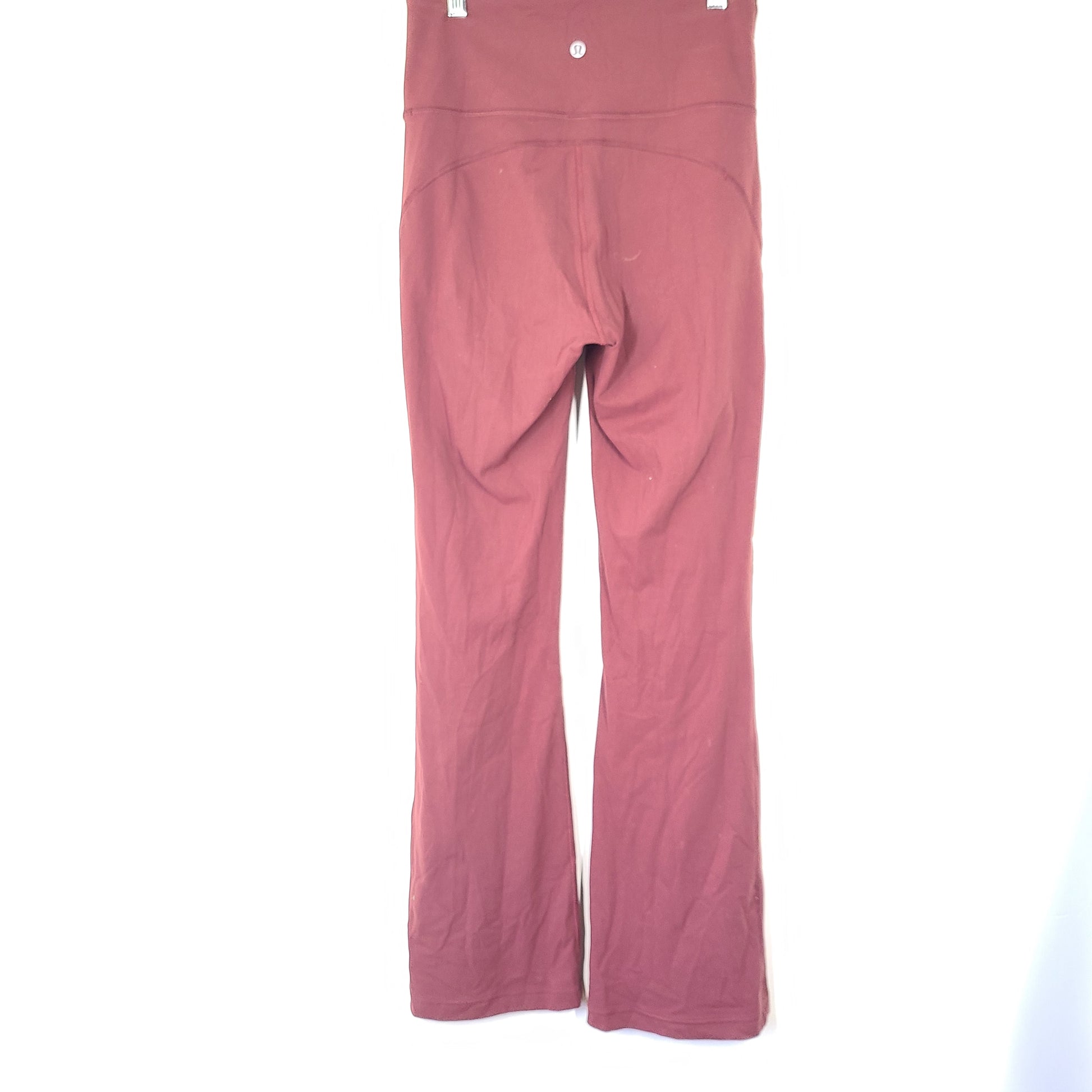 A pair of maroon Lululemon Yoga Pants in size 8