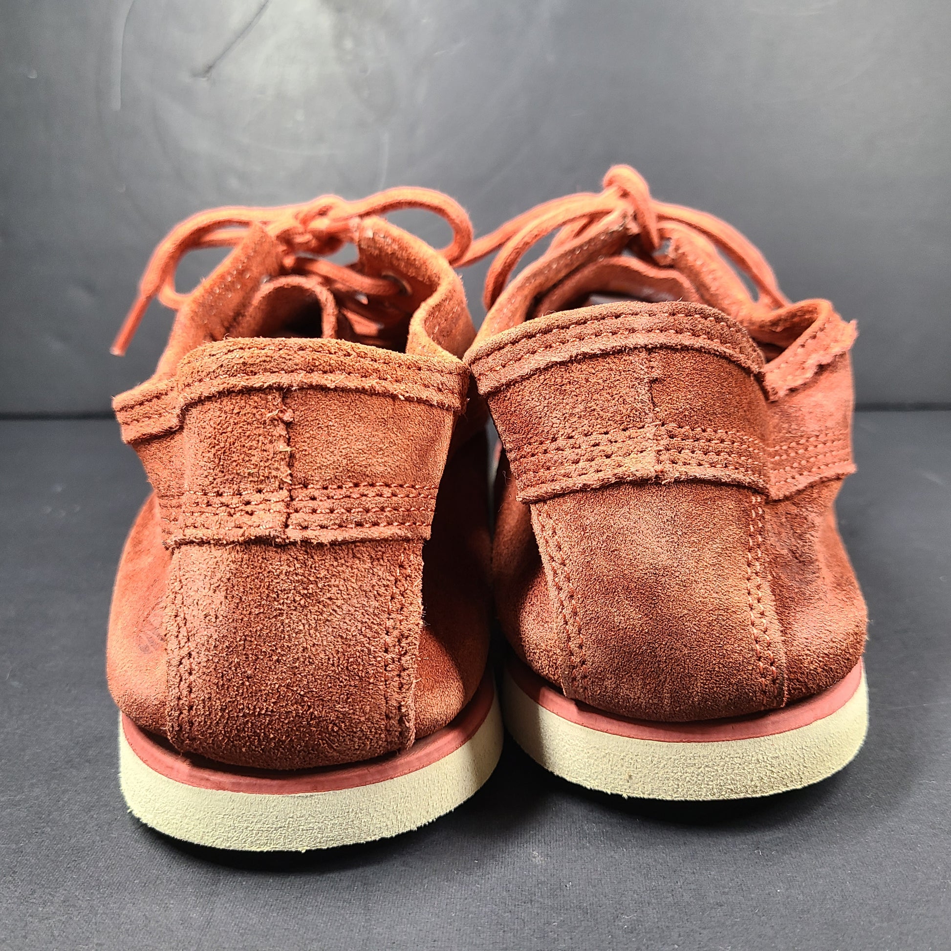 A pair of men's Timberland SensorFlex suede shoes in a rustic color