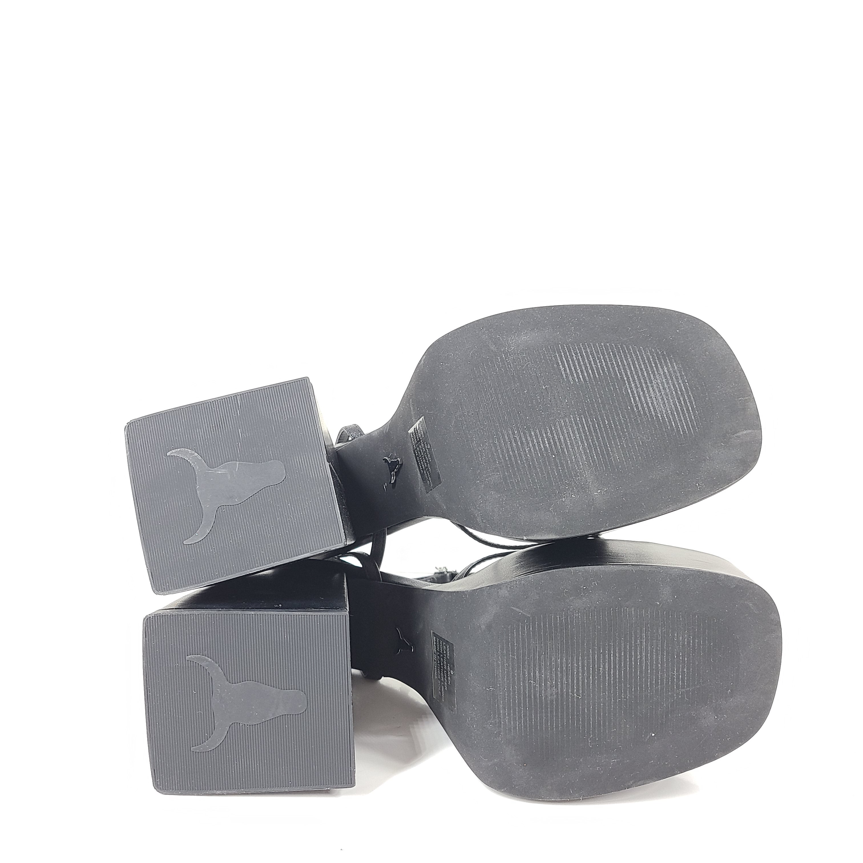 Stylish black platform sandals by Windsor Smith