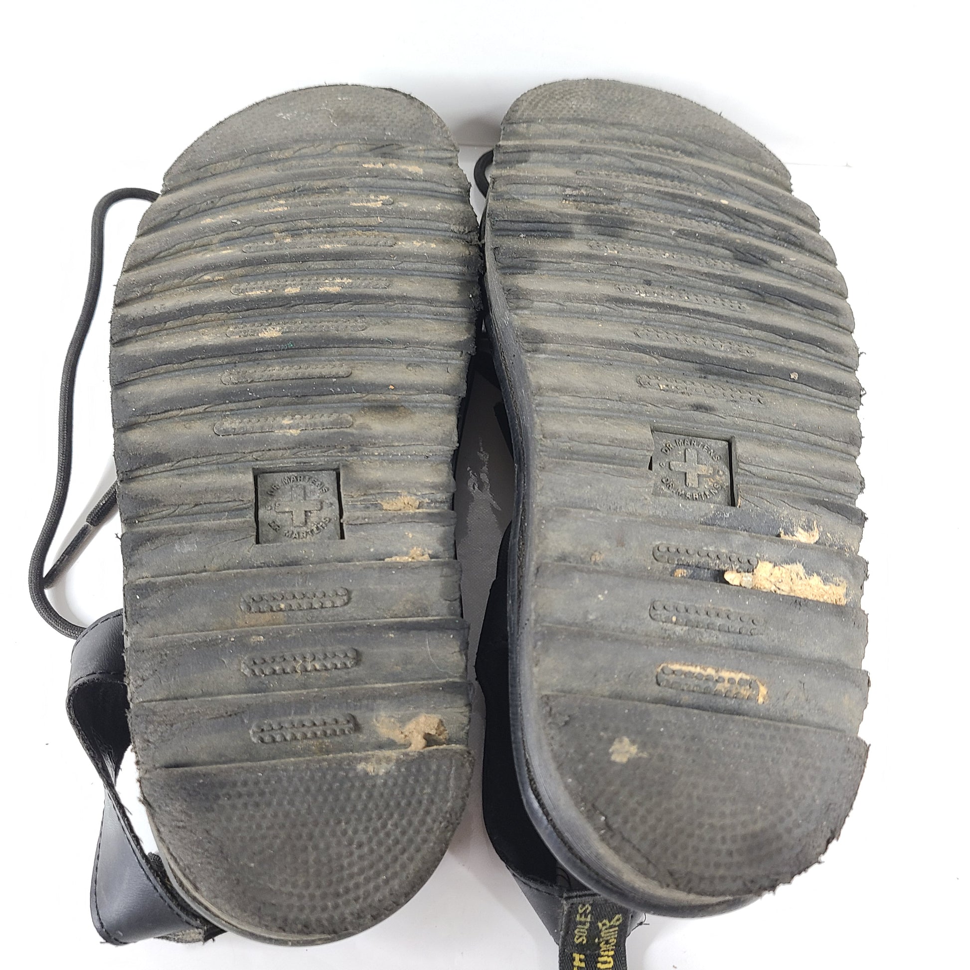 A pair of black Dr. Martens Nartilla sandals.