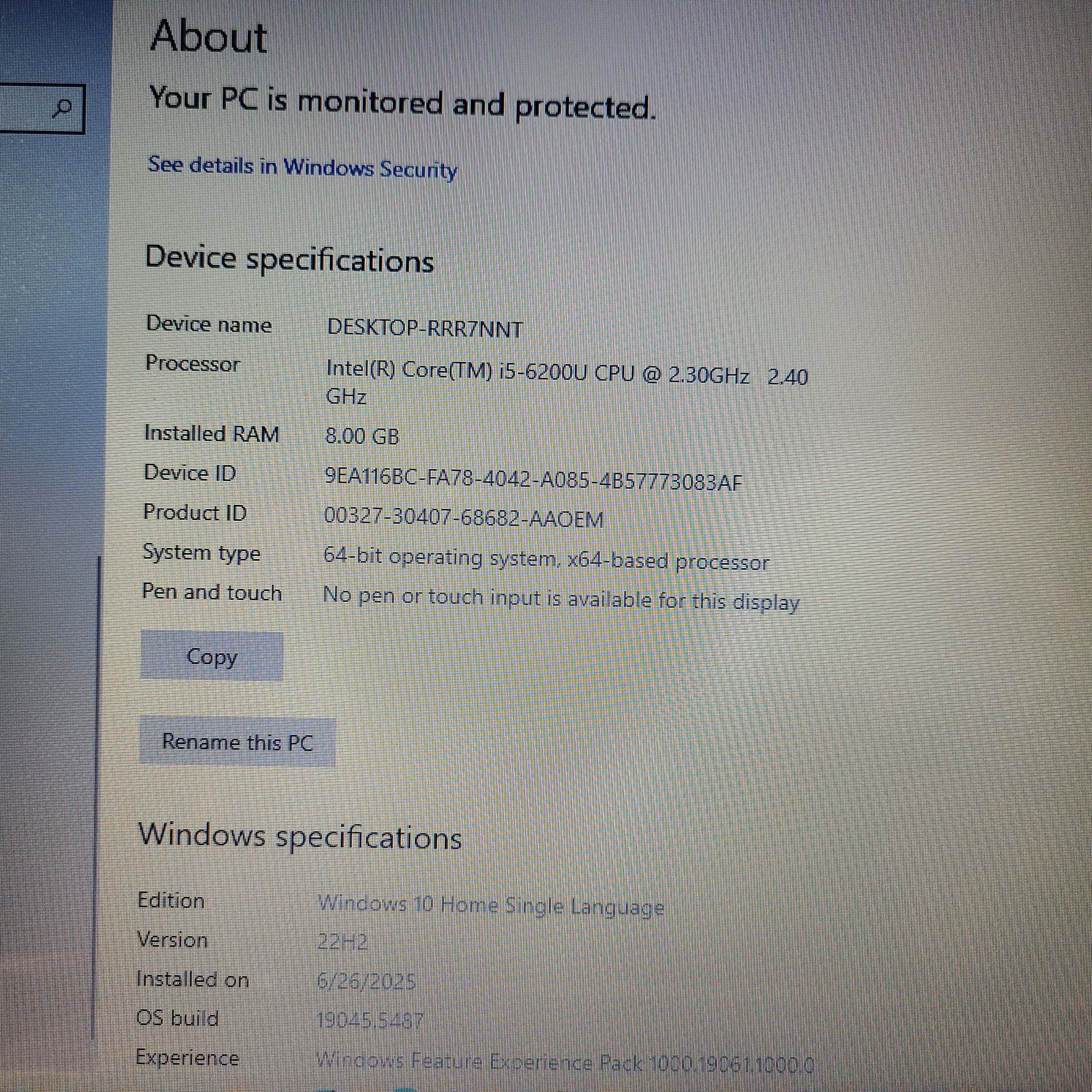 A pre-owned Lenovo Ideapad 310-15ISK 80SM laptop with Intel i5 processor and 8GB RAM.