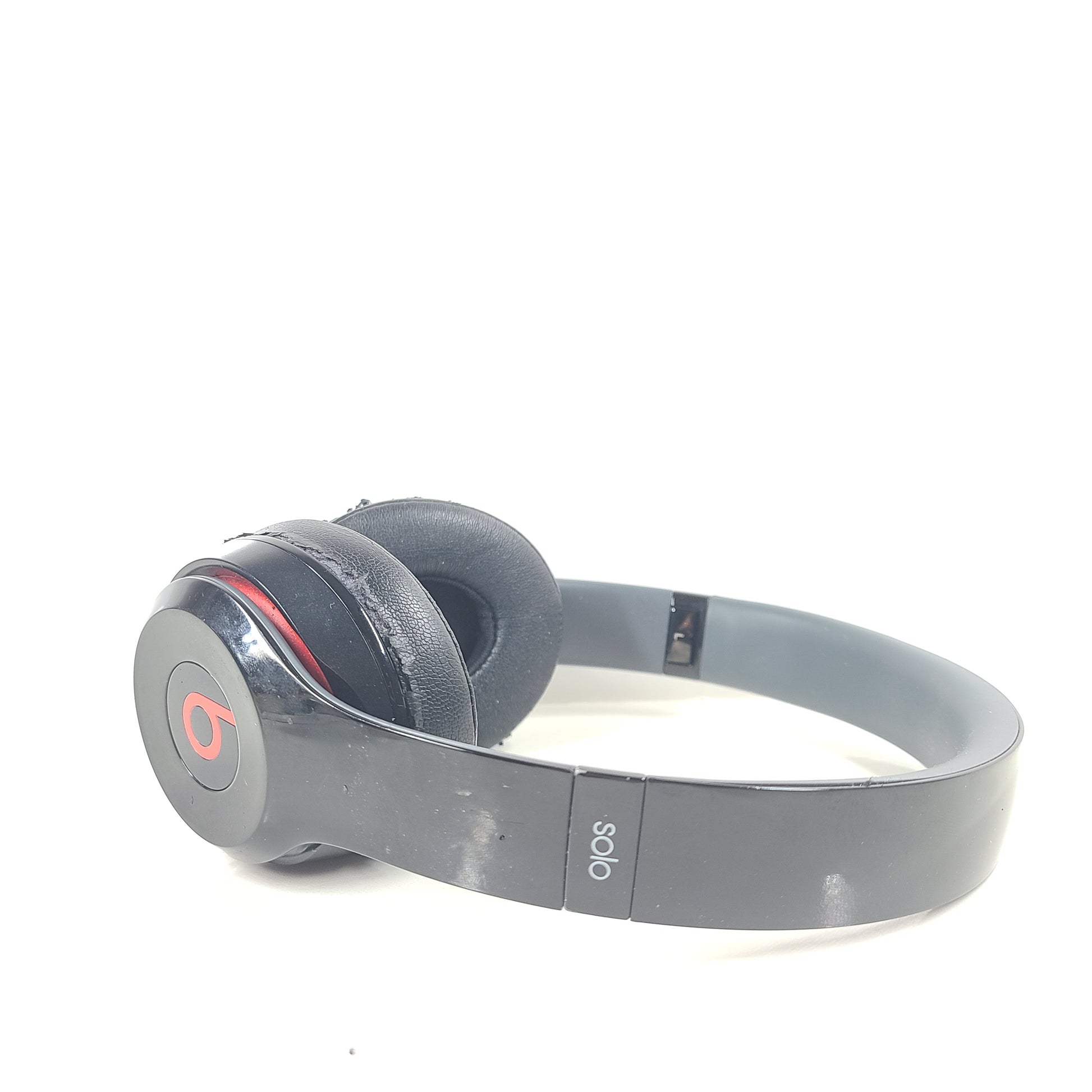 A pair of black Beats Solo2 Wired On-Ear Headphones