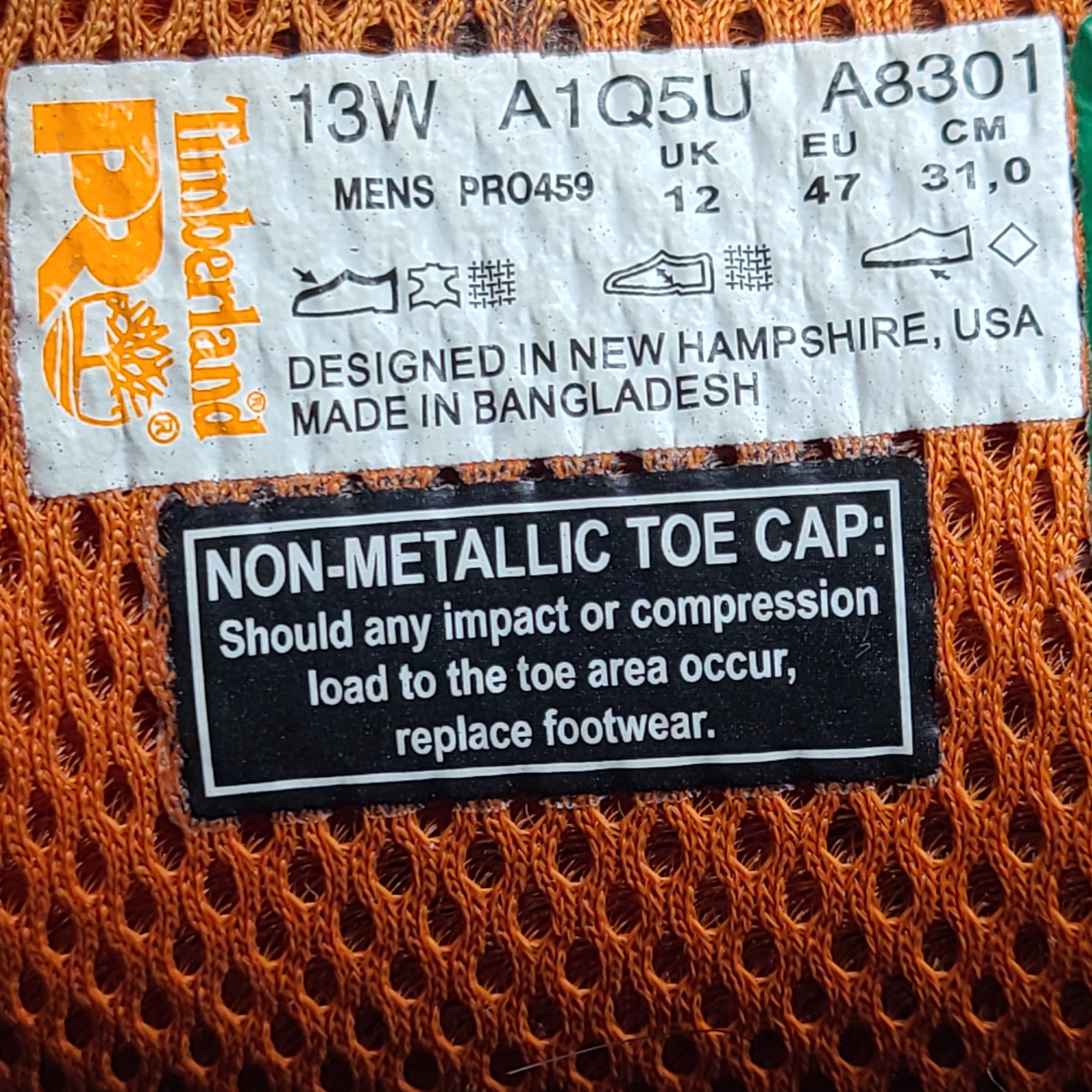 A pair of pre-owned Timberland PRO Men's Work Boots in size 13W.