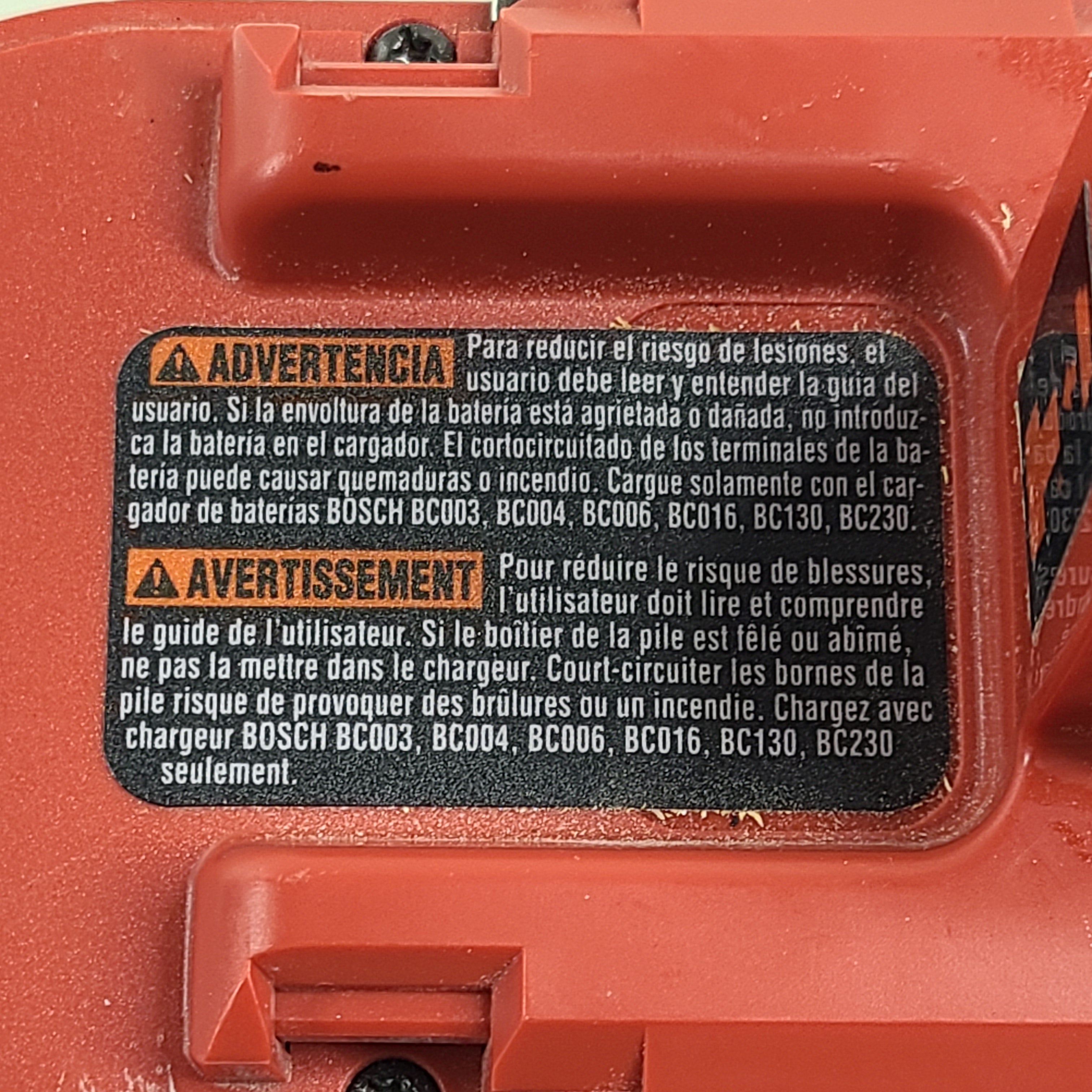 A rechargeable Bosch BlueCore Power Pack 18V 2.0Ah Battery BAT180
