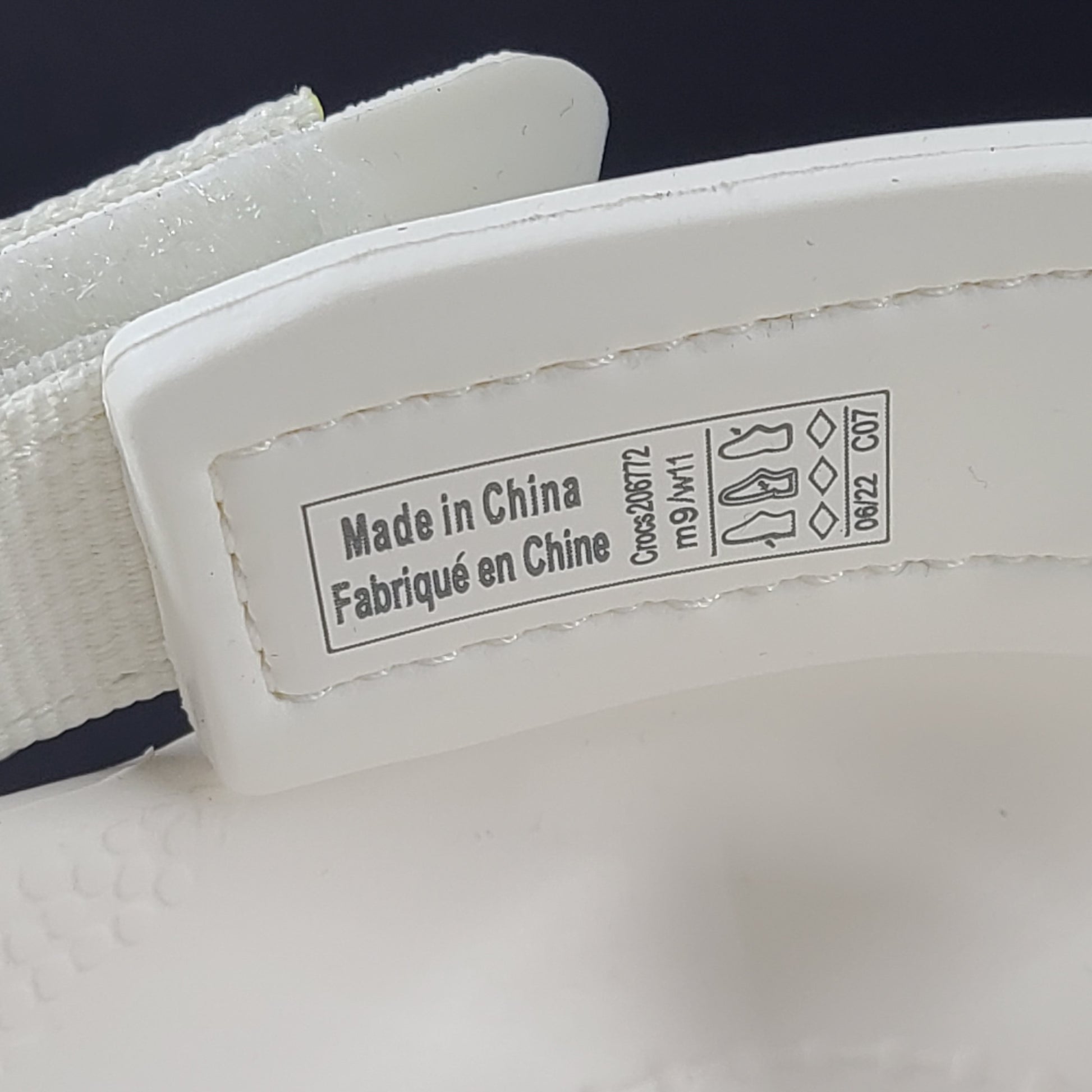 A pair of white Crocs Classic Platform Clogs