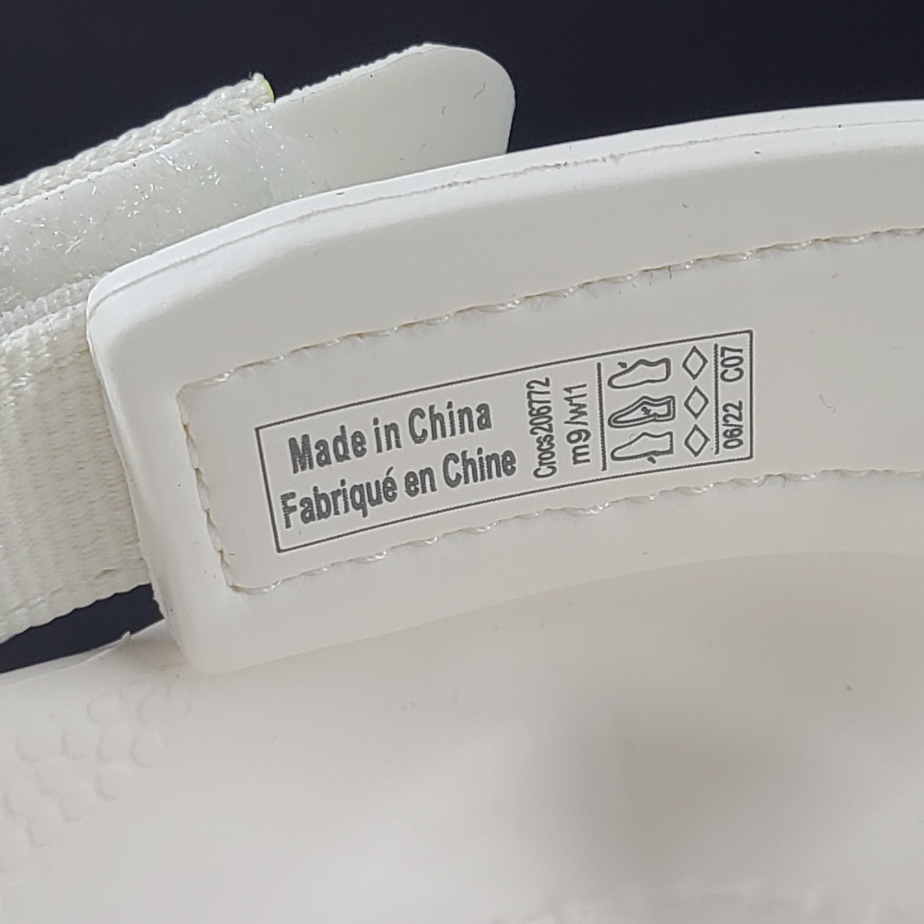 A pair of white Crocs Classic Platform Clogs