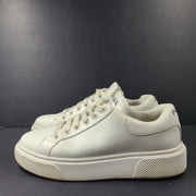 Stylish white Prada Milano leather sneakers in size 37.5