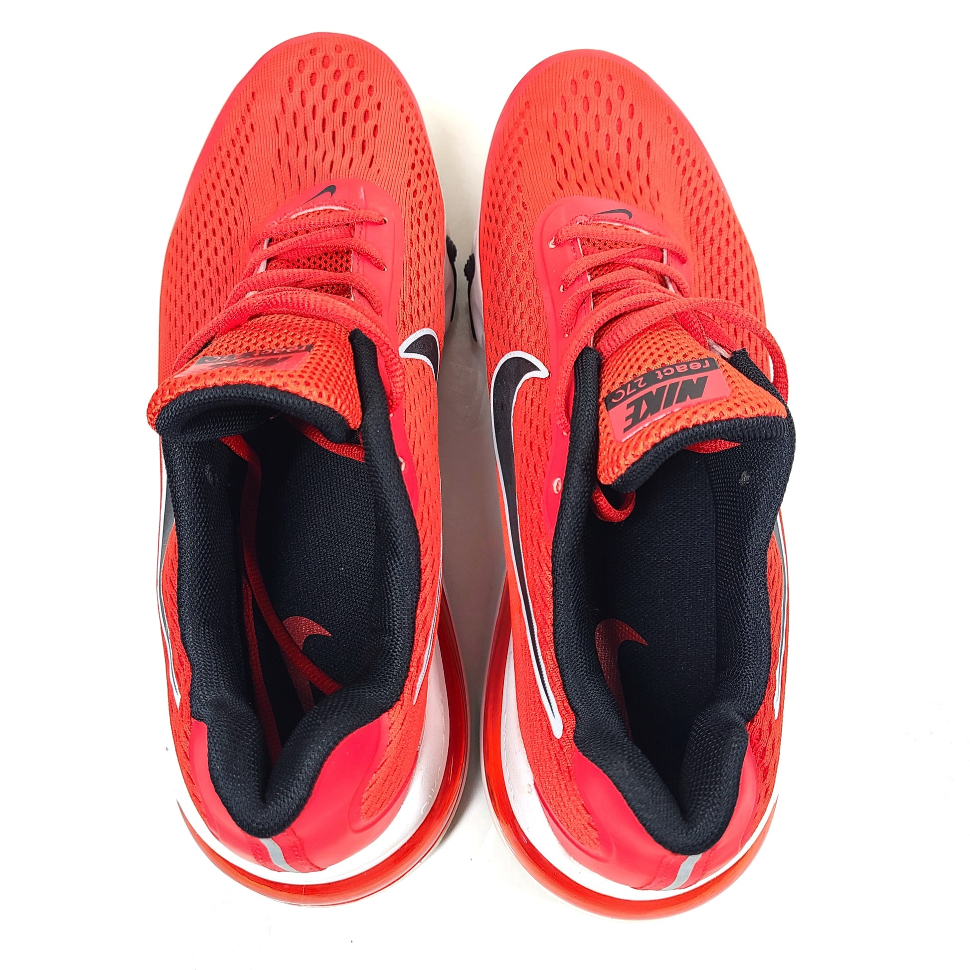 A pair of Nike React 270 red running shoes, size 8.5 EUR 42.