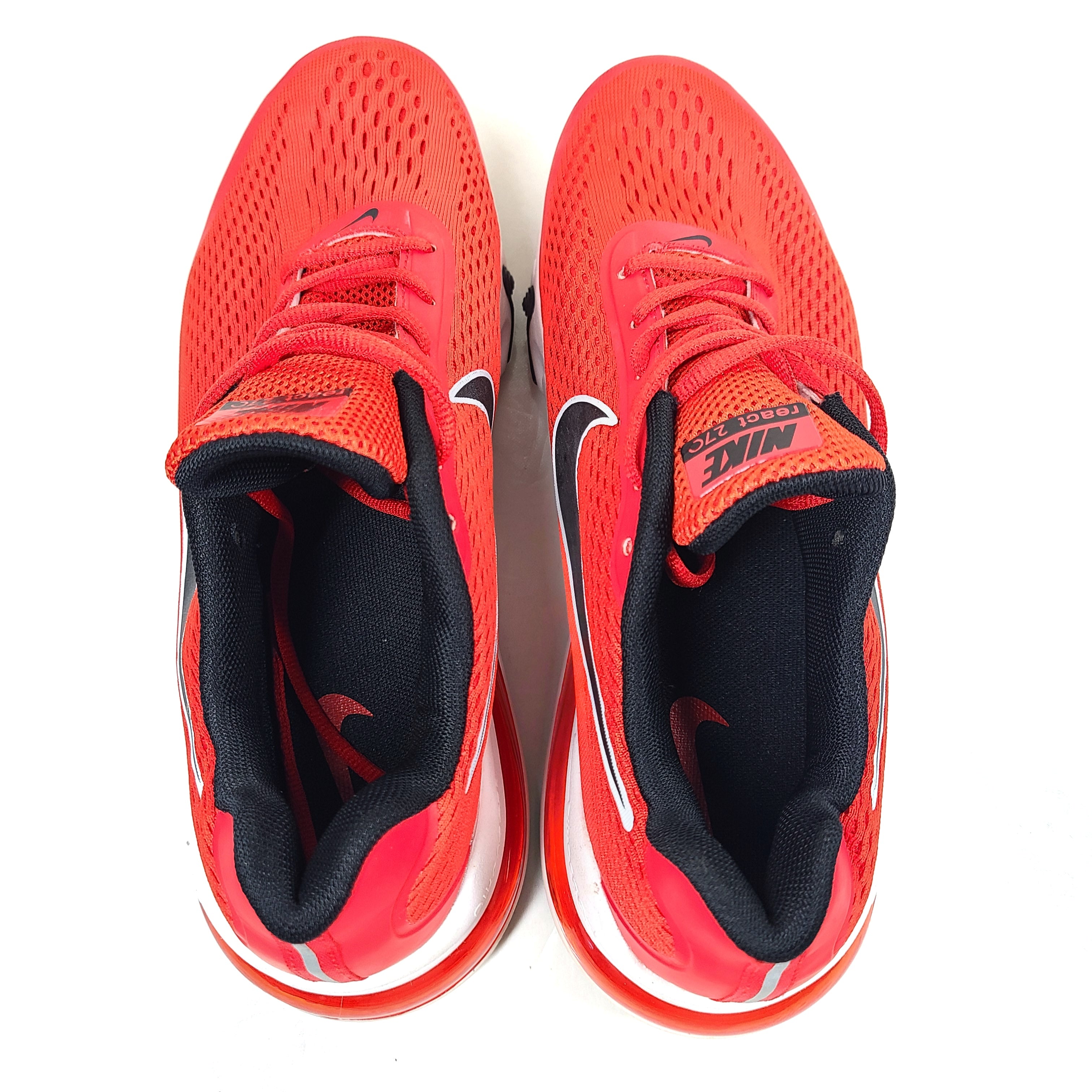 A pair of Nike React 270 red running shoes, size 8.5 EUR 42.