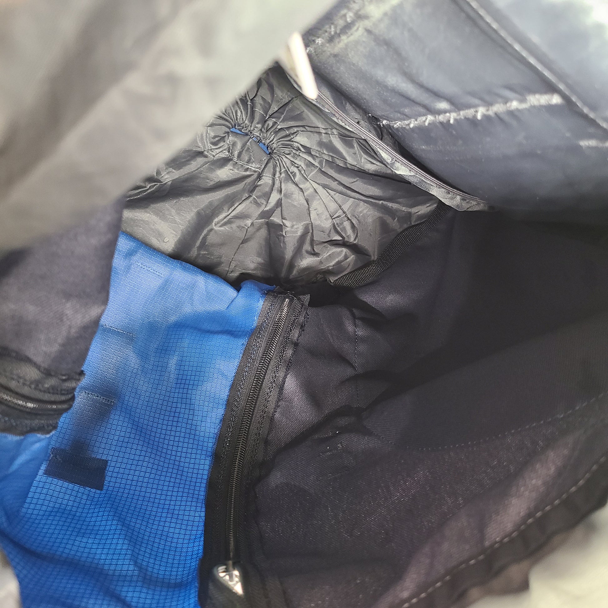 A sturdy blue McKinley Grand Canyon 45L hiking backpack.
